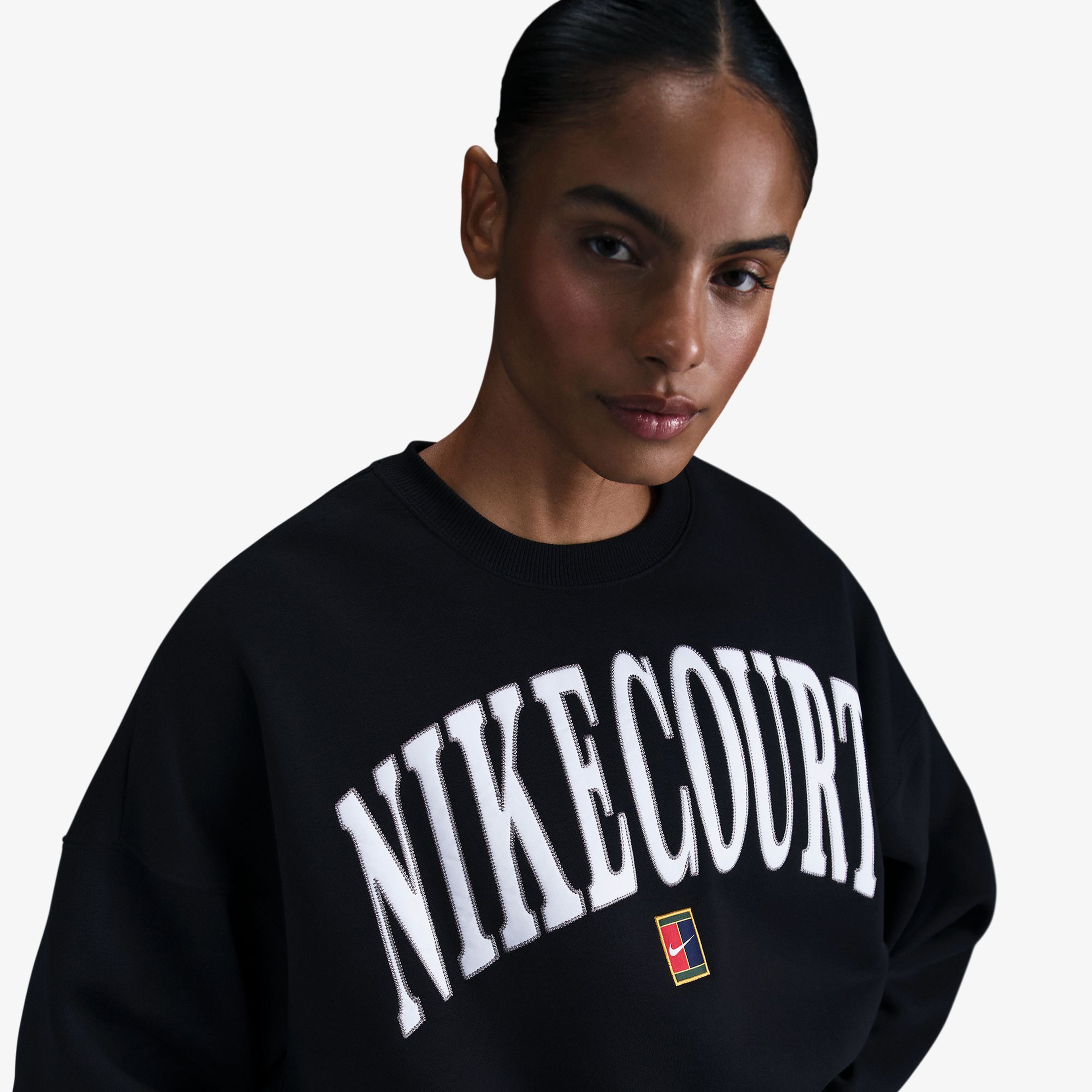 Nike Court Phoenix Fleece Kadın Siyah Sweatshirt