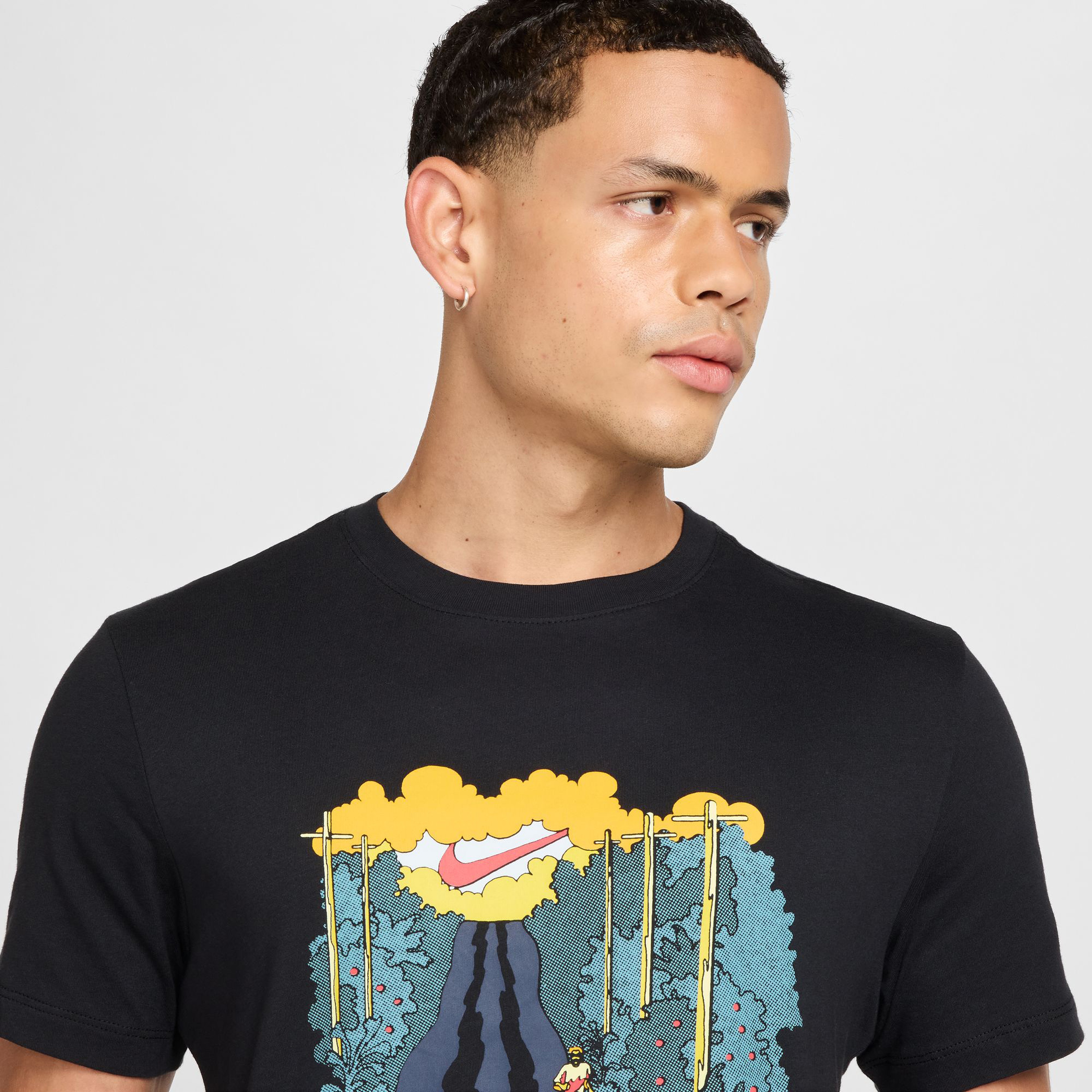 Nike Run IYKYK Erkek Siyah Koşu T-Shirt