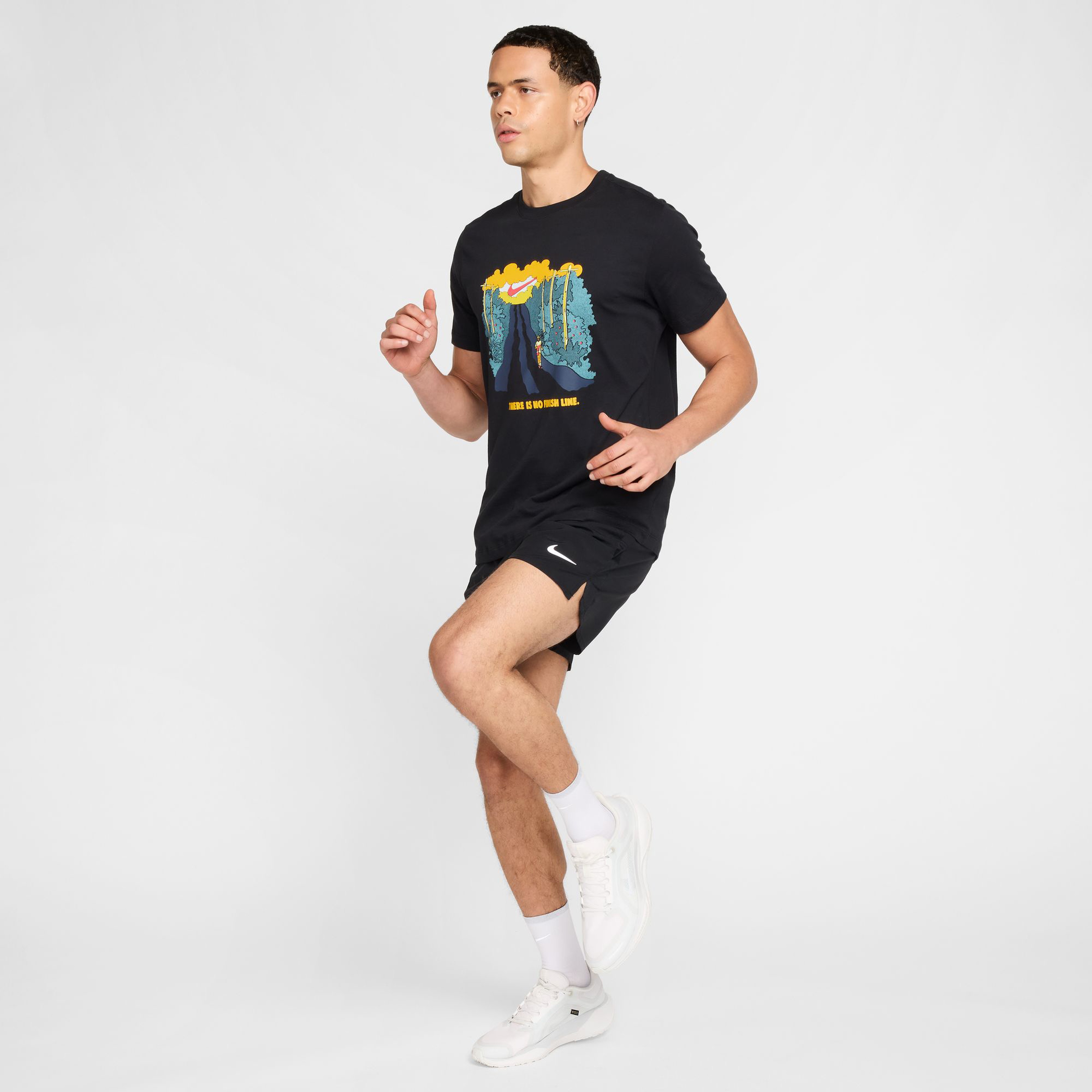 Nike Run IYKYK Erkek Siyah Koşu T-Shirt