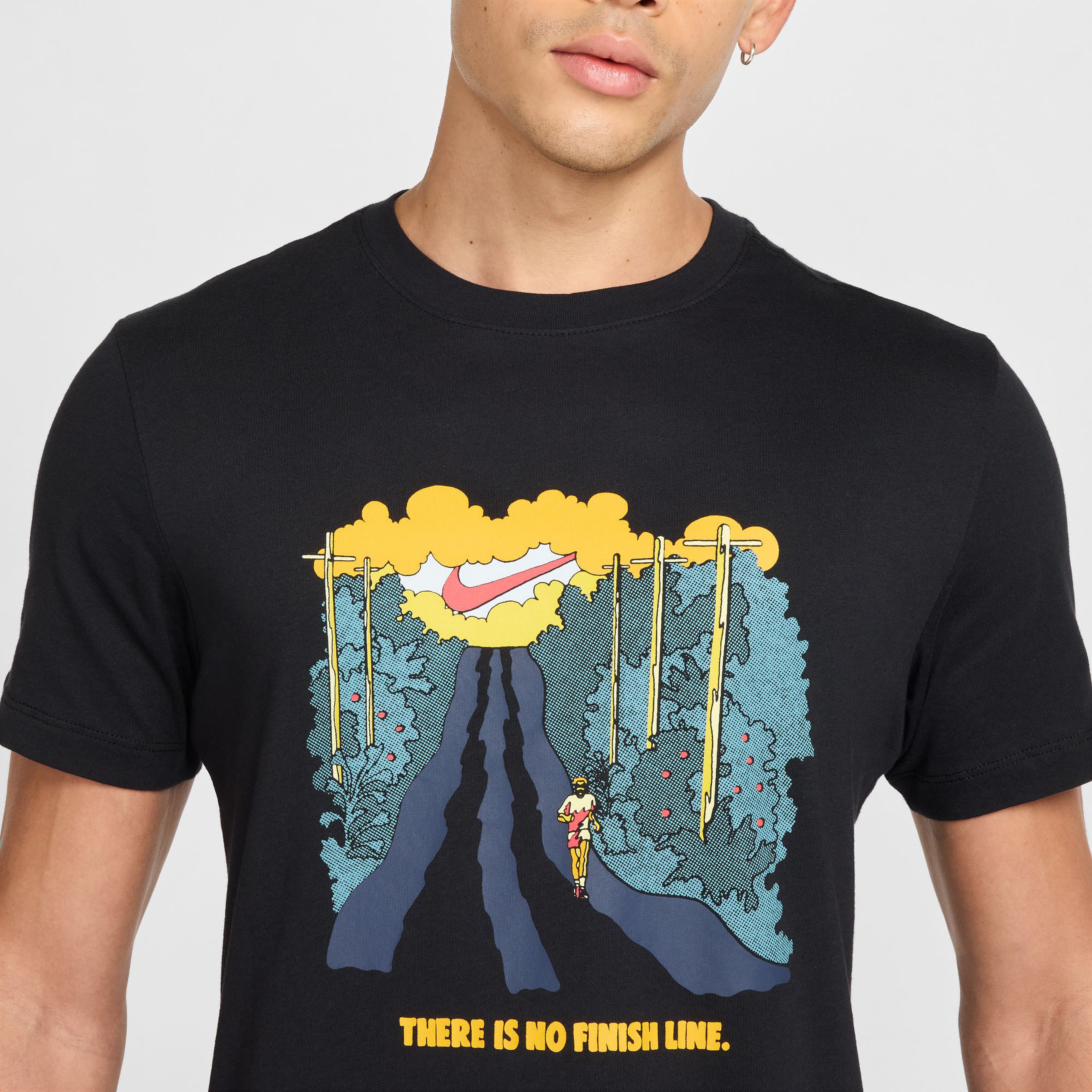 Nike Run IYKYK Erkek Siyah Koşu T-Shirt