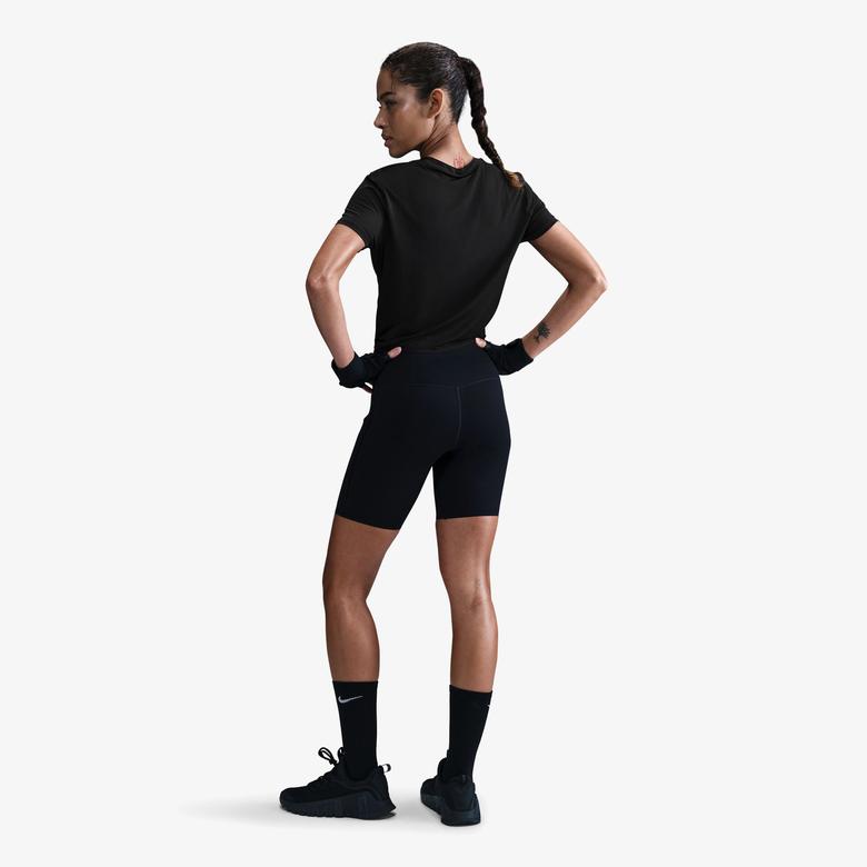 Nike One Classic Twist Kadın Siyah Antrenman T-Shirt