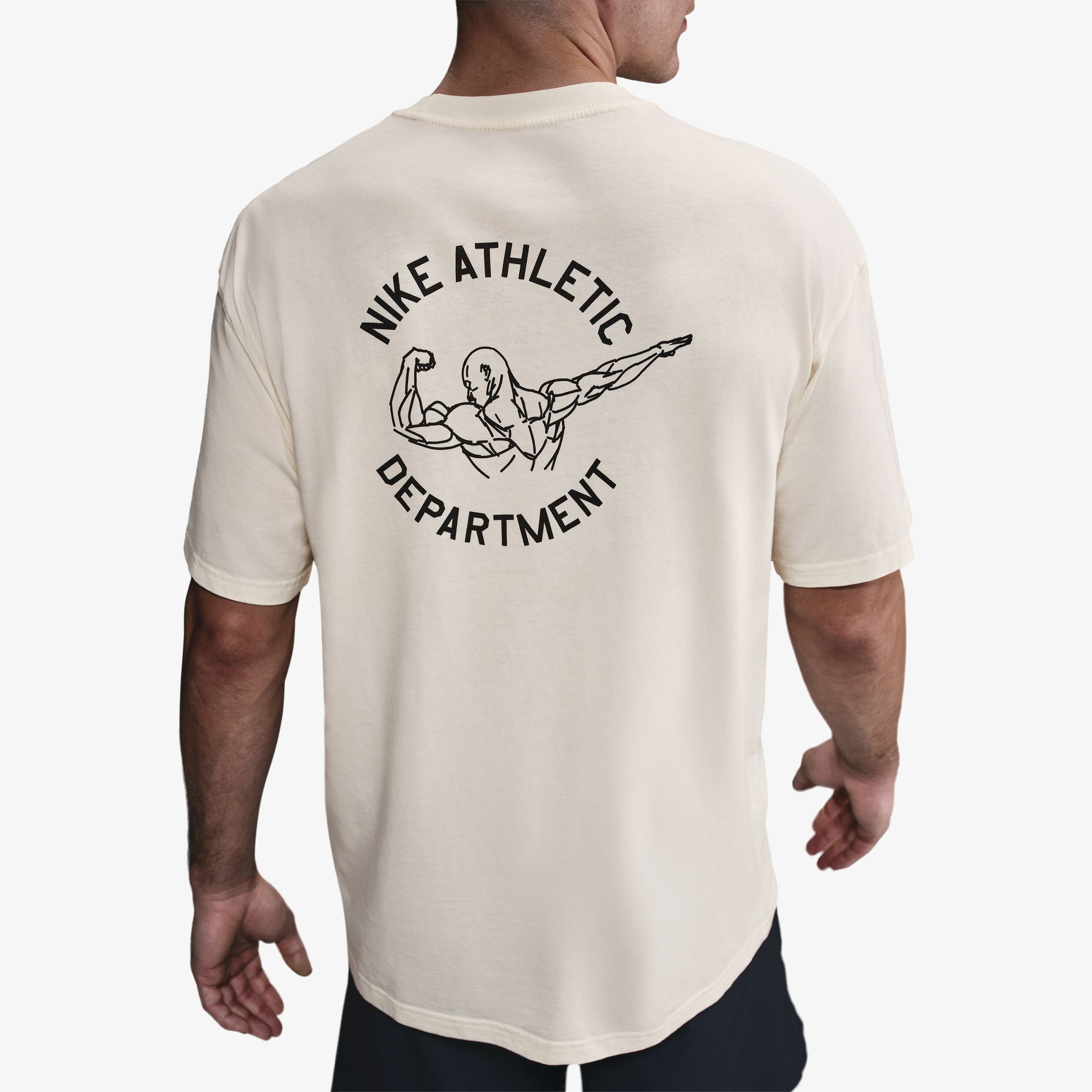 Nike M90 Gym Cult  Erkek Krem Antrenman T-Shirt