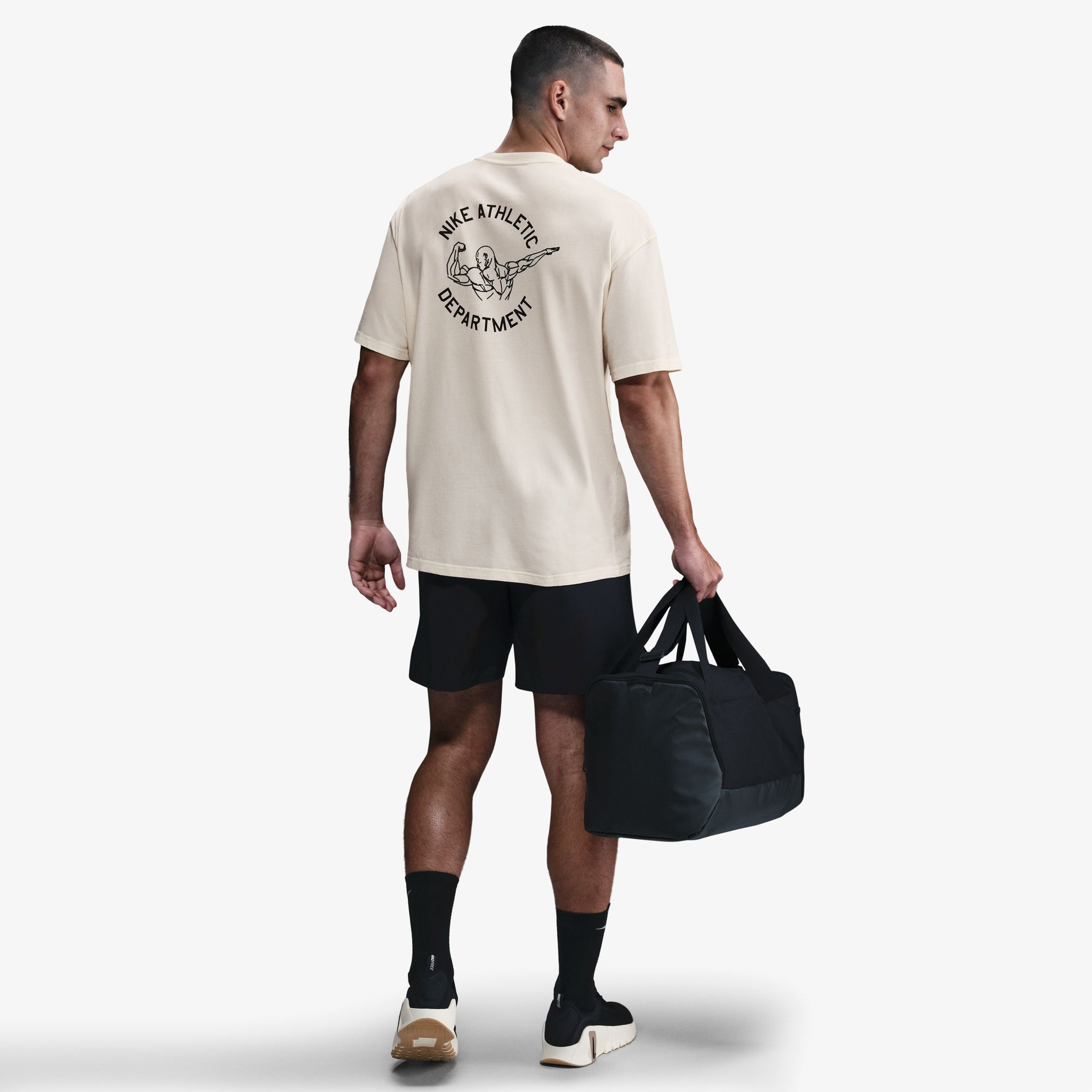 Nike M90 Gym Cult  Erkek Krem Antrenman T-Shirt