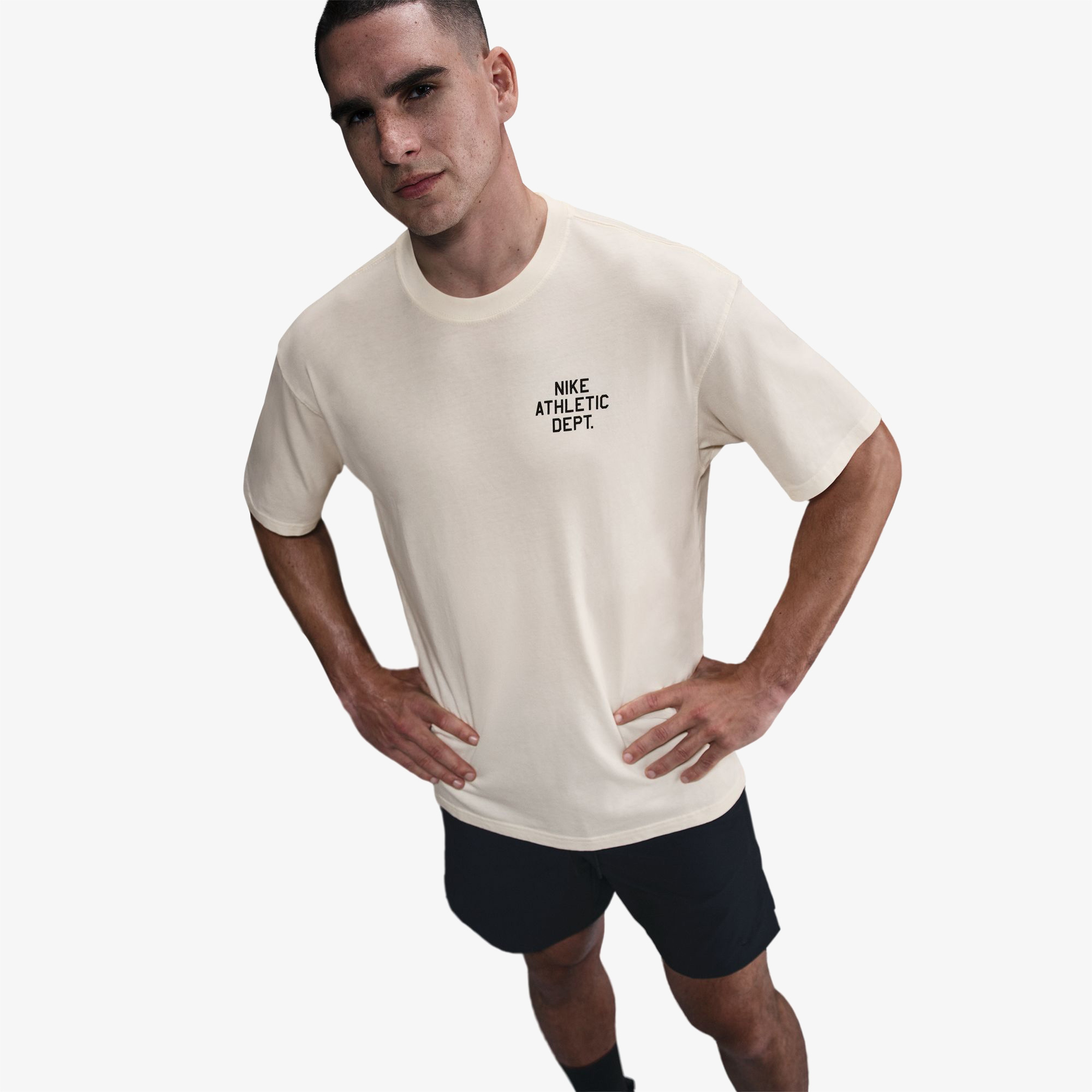 Nike M90 Gym Cult  Erkek Krem Antrenman T-Shirt