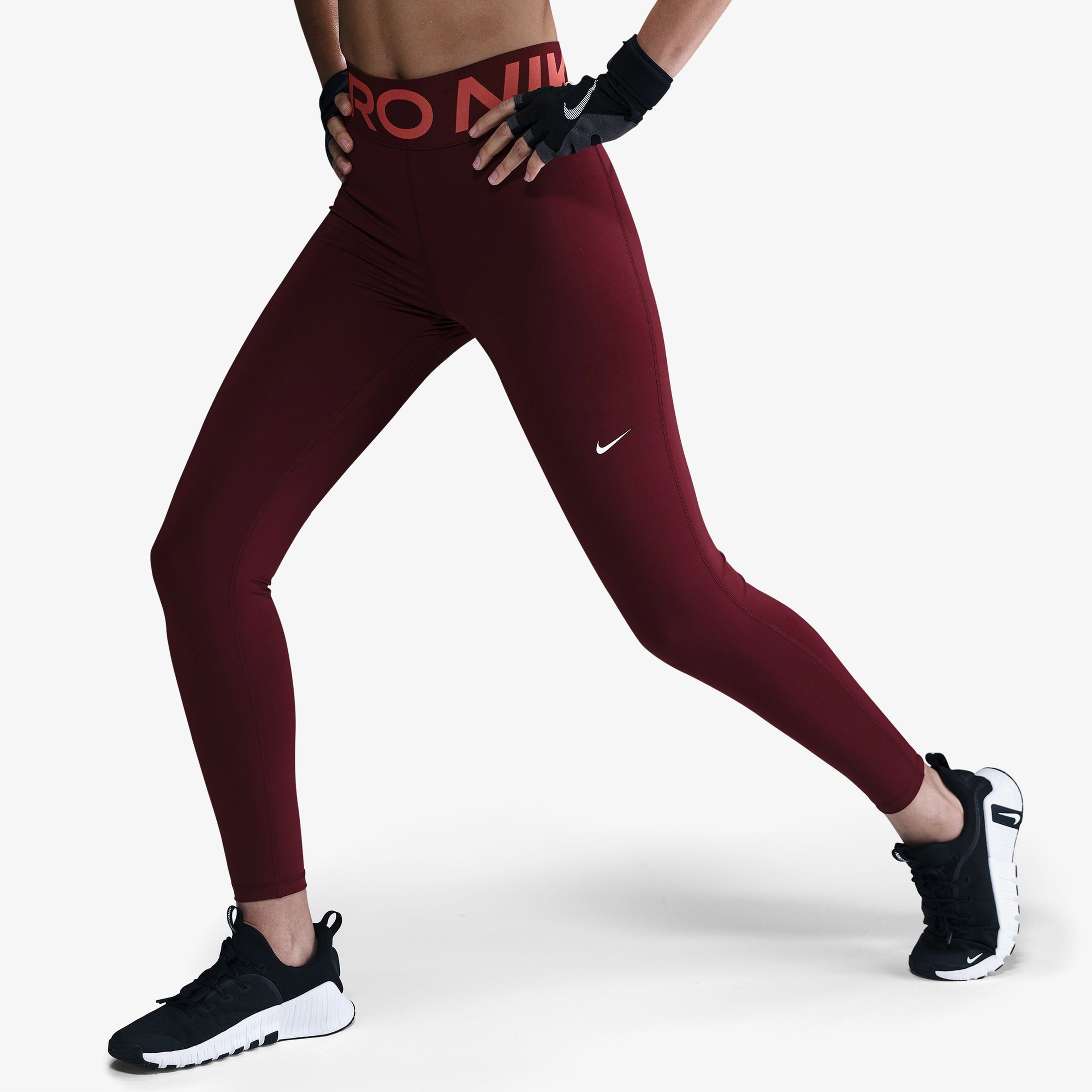 Nike Pro Sculpt Kadın Bordo Antrenman Tayt