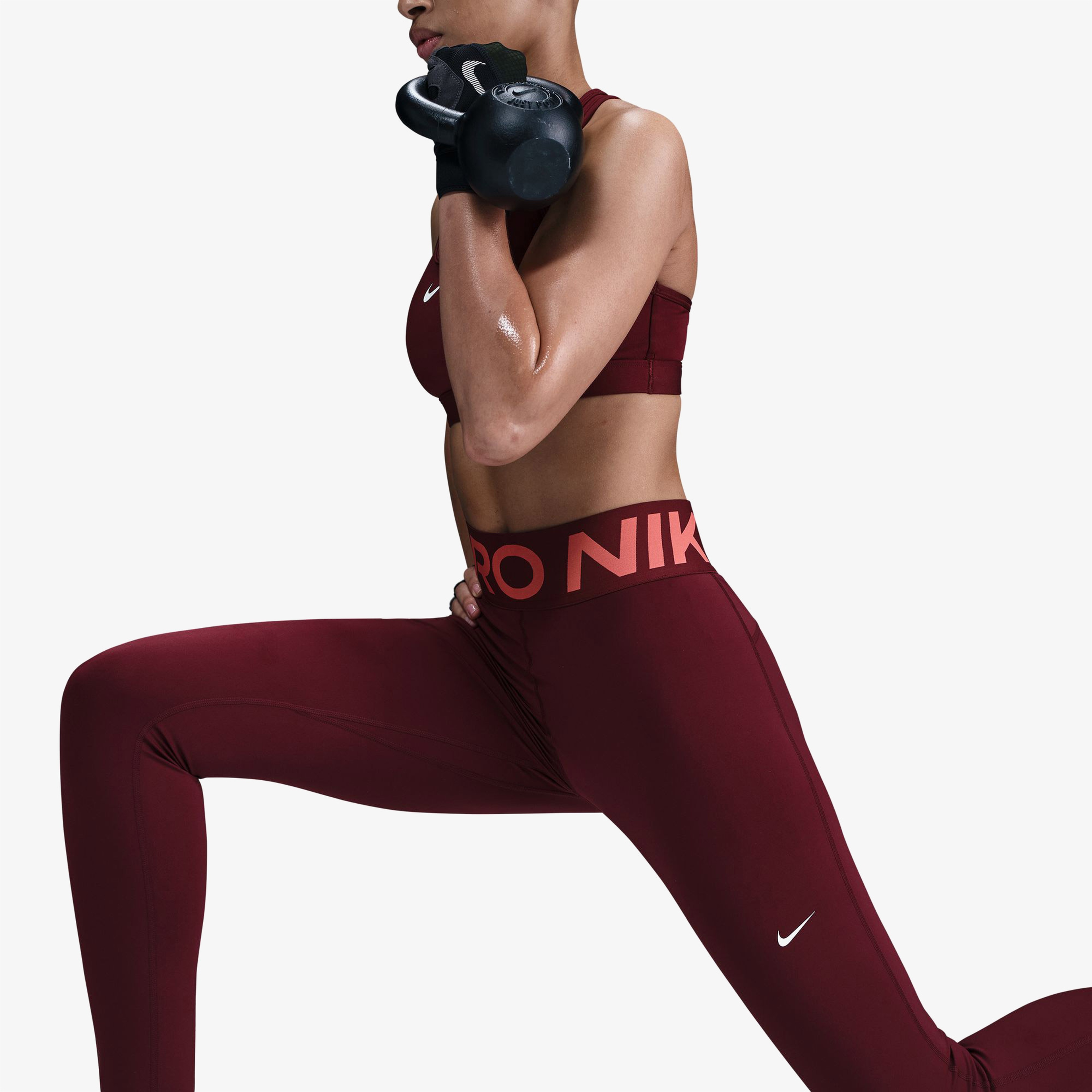 Nike Pro Sculpt Kadın Bordo Antrenman Tayt
