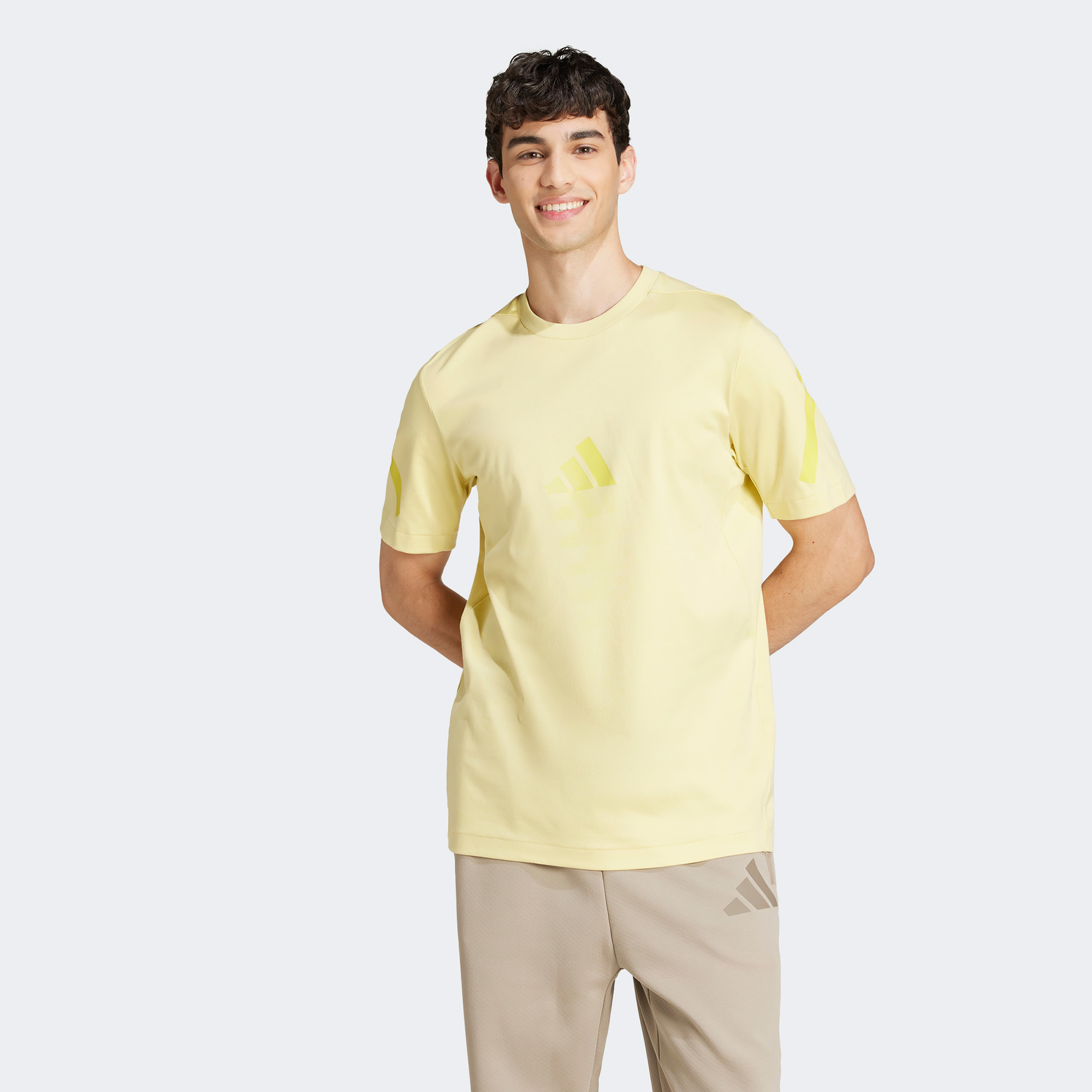 Adidas Erkek Sarı T-Shirt