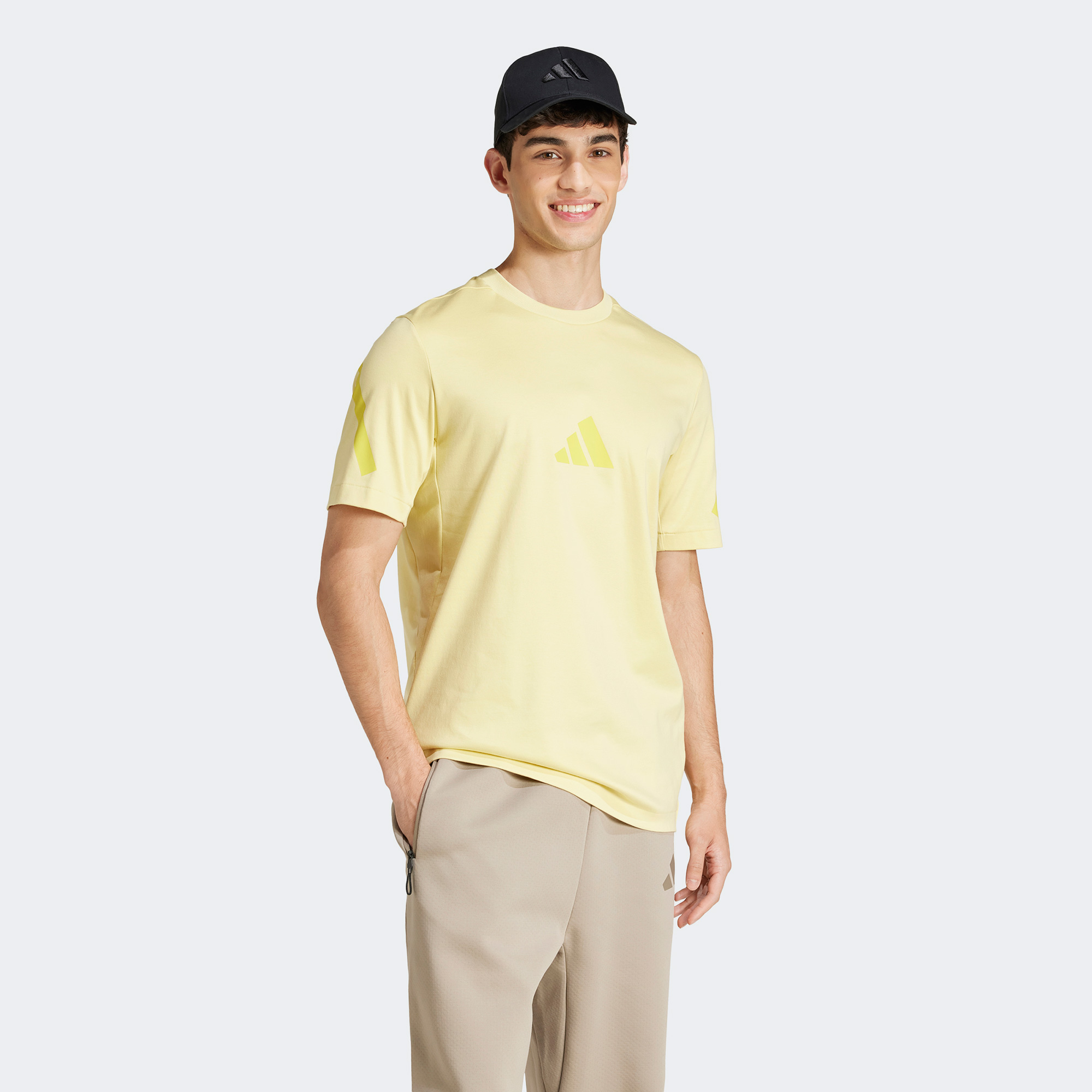 Adidas Erkek Sarı T-Shirt