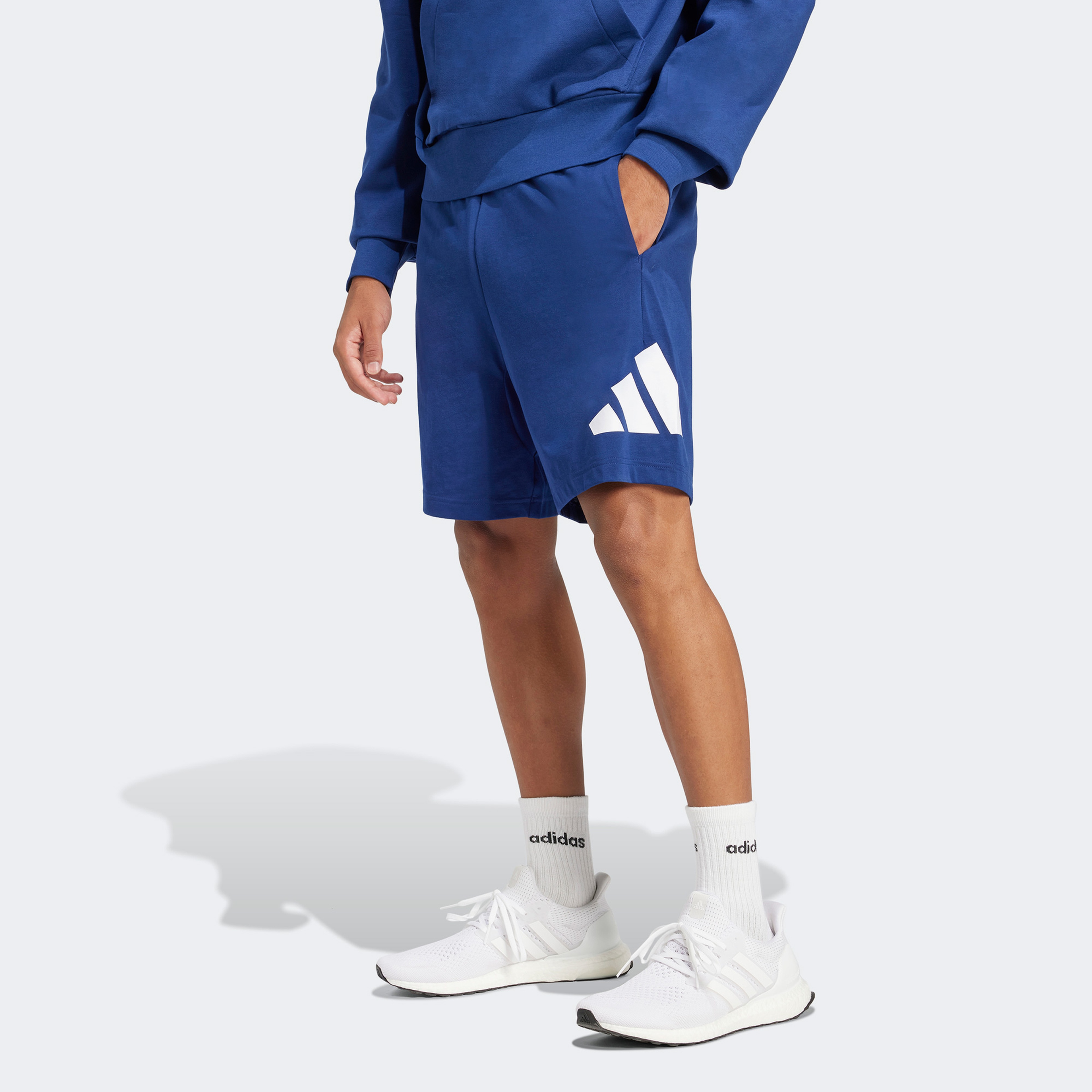 adidas Essentials Big Logo Single Erkek Mavi Şort