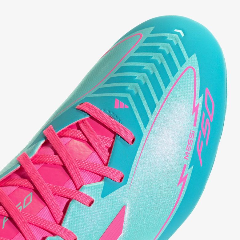 adidas F50 League Messi Erkek Mavi Çim Saha Kramponu