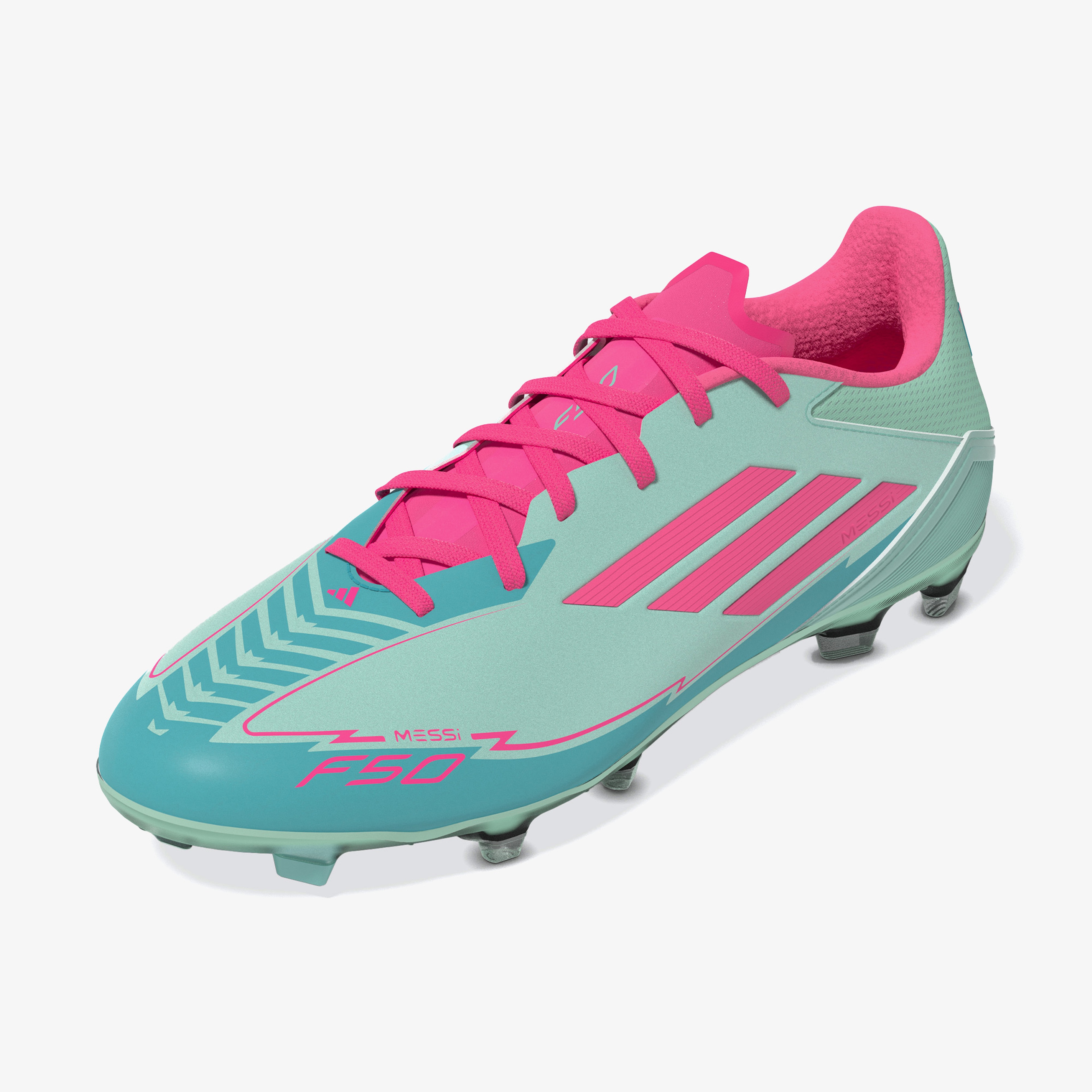 adidas F50 League Messi Erkek Mavi Çim Saha Kramponu