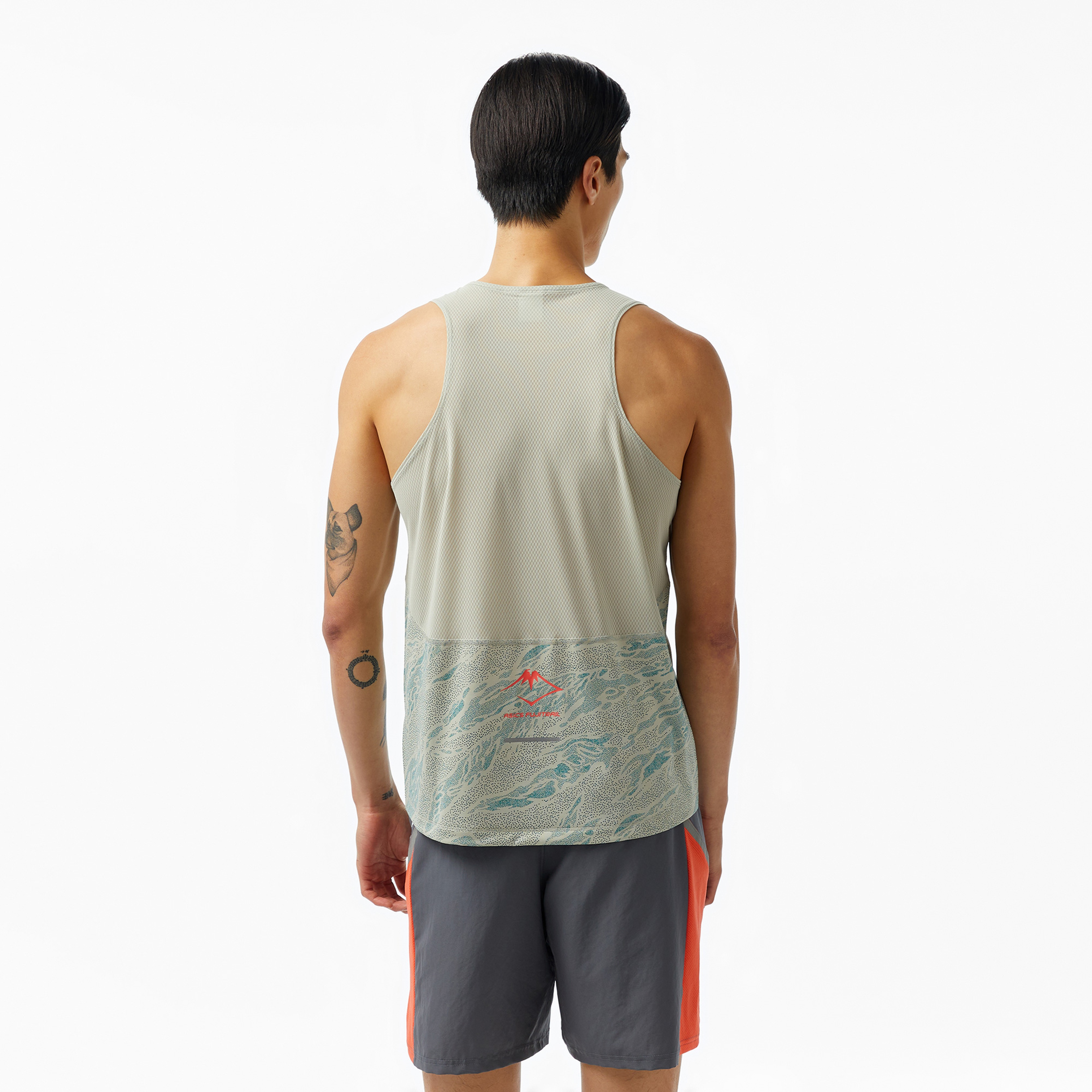 Asics Fujitrail Singlet Erkek Gri Atlet