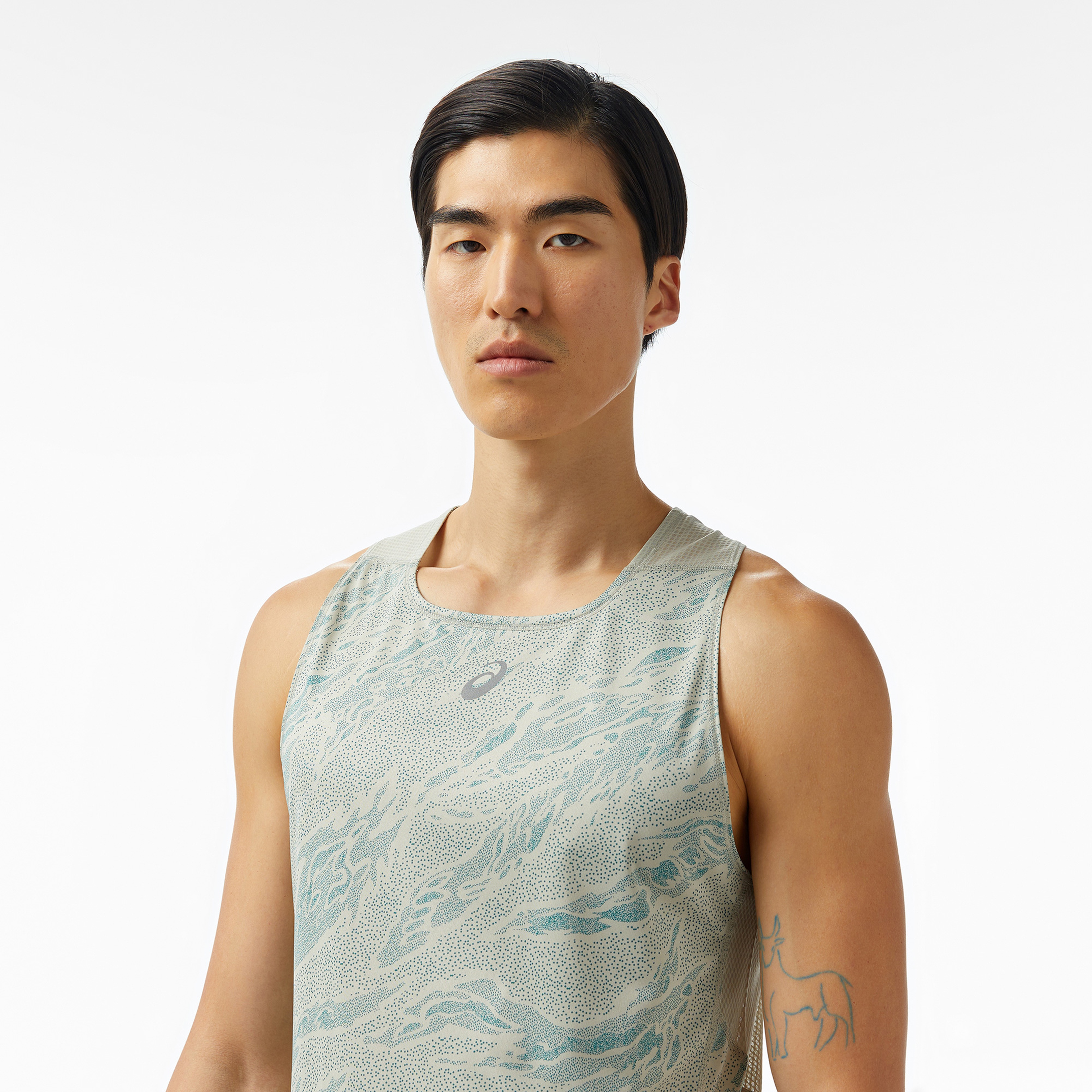 Asics Fujitrail Singlet Erkek Gri Atlet