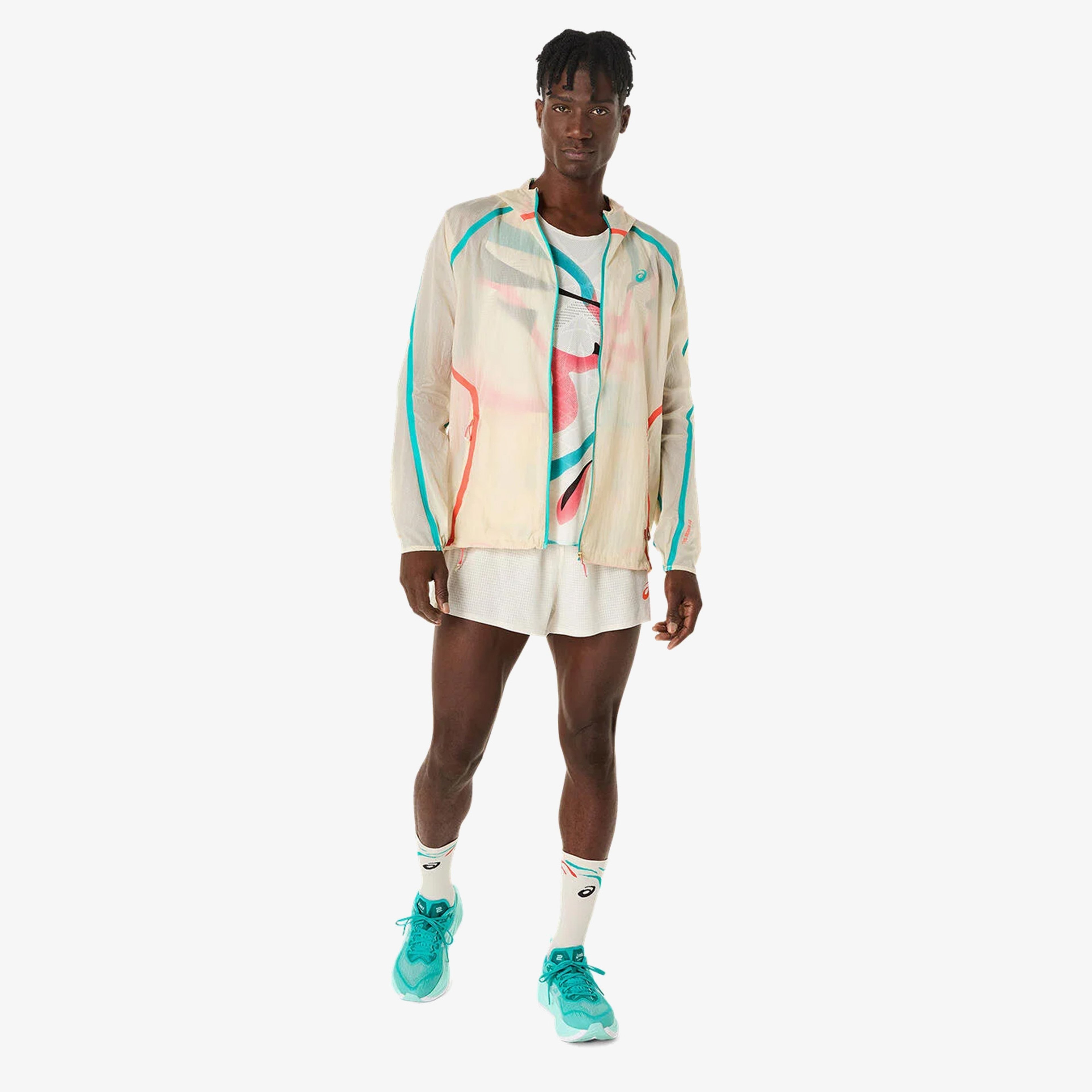 Asics Limited Series Road Packable Erkek Krem Koşu Ceket