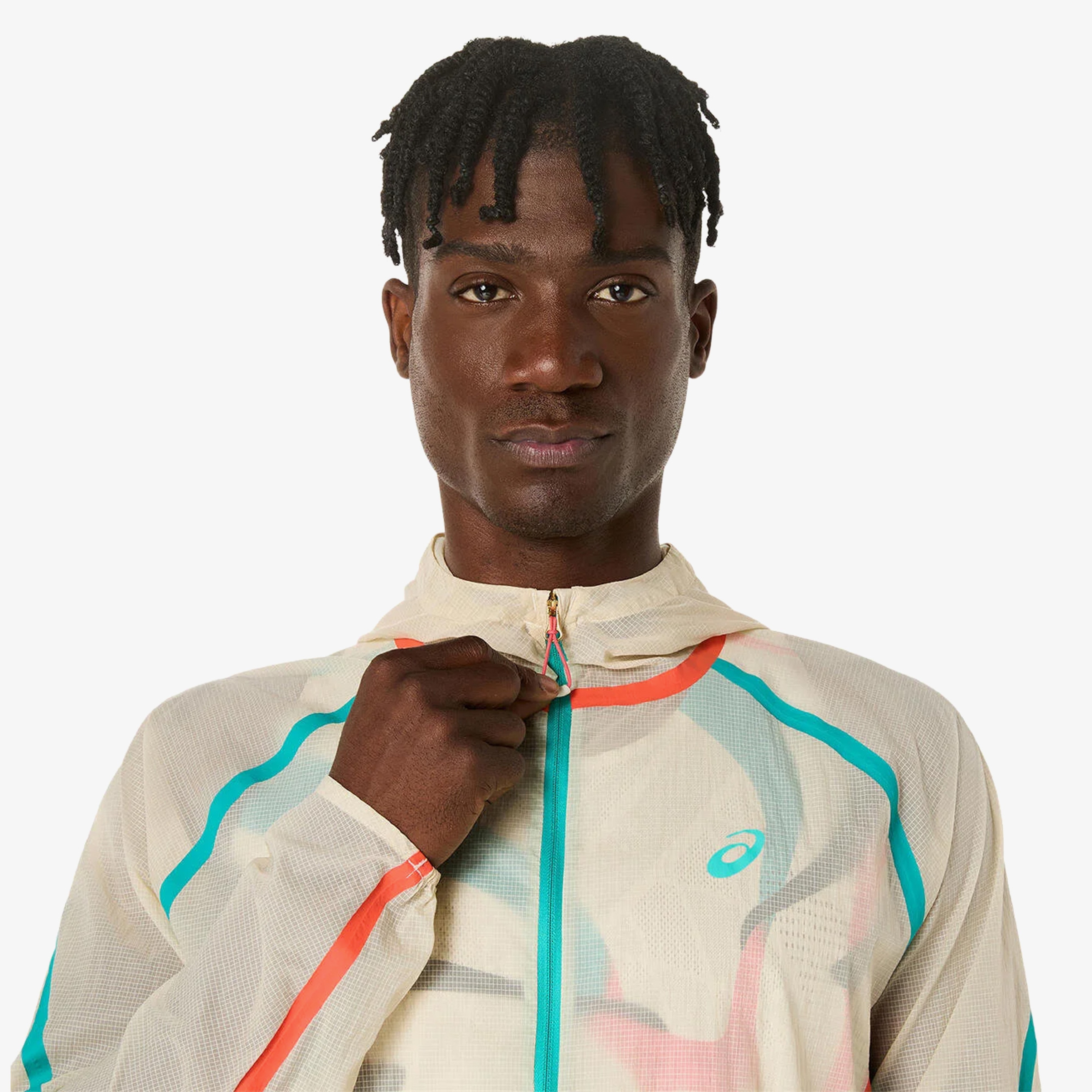 Asics Limited Series Road Packable Erkek Krem Koşu Ceket