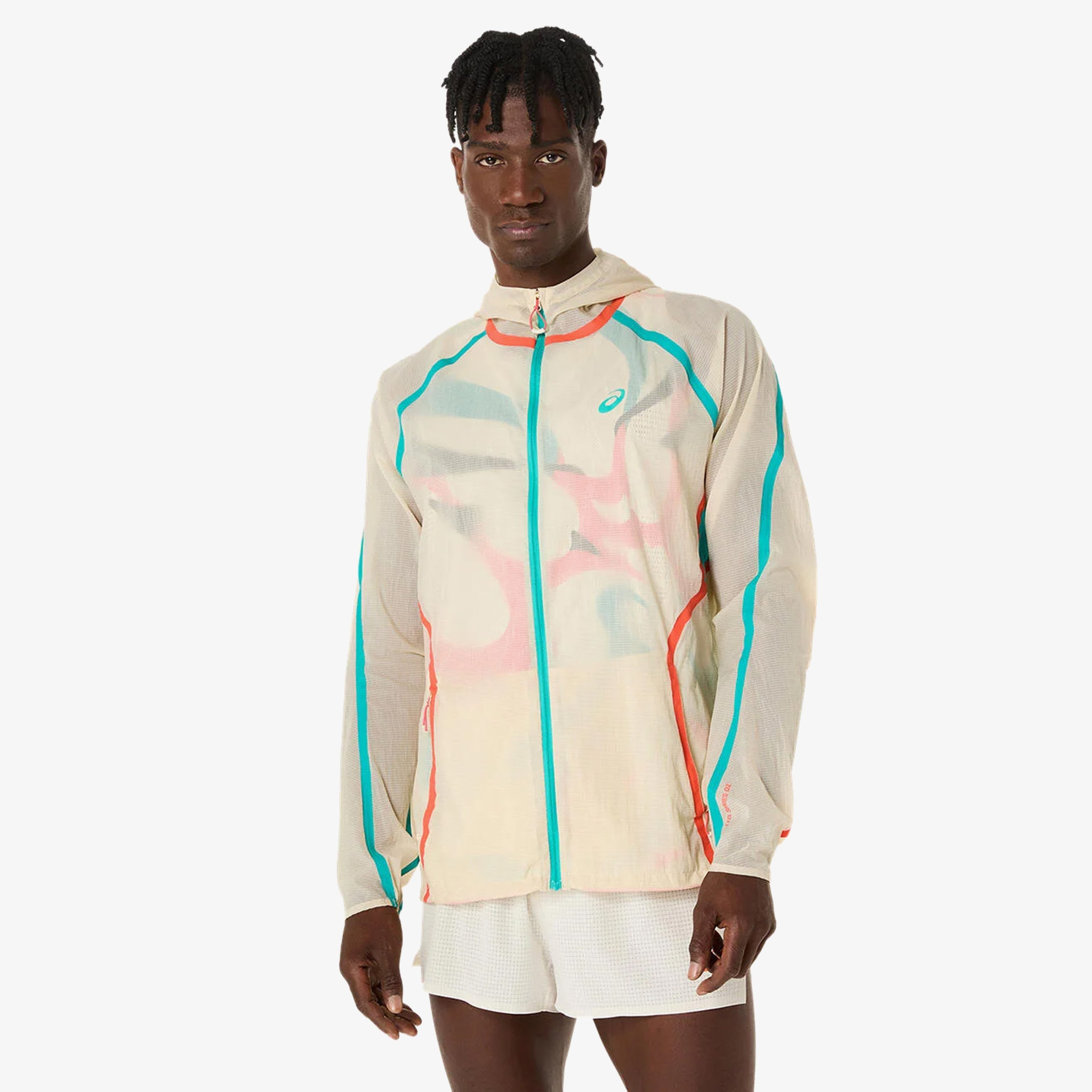 Asics Limited Series Road Packable Erkek Krem Koşu Ceket