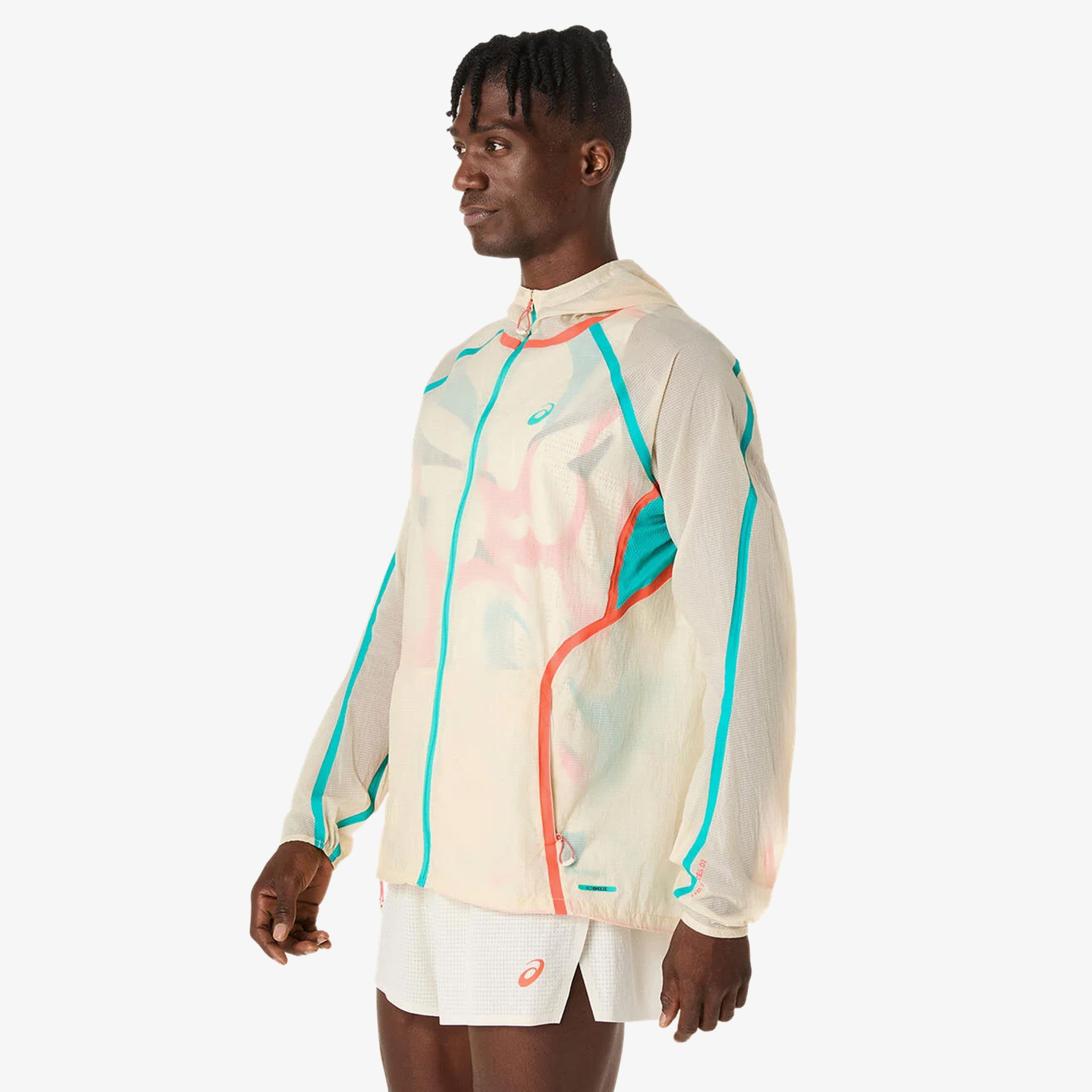 Asics Limited Series Road Packable Erkek Krem Koşu Ceket