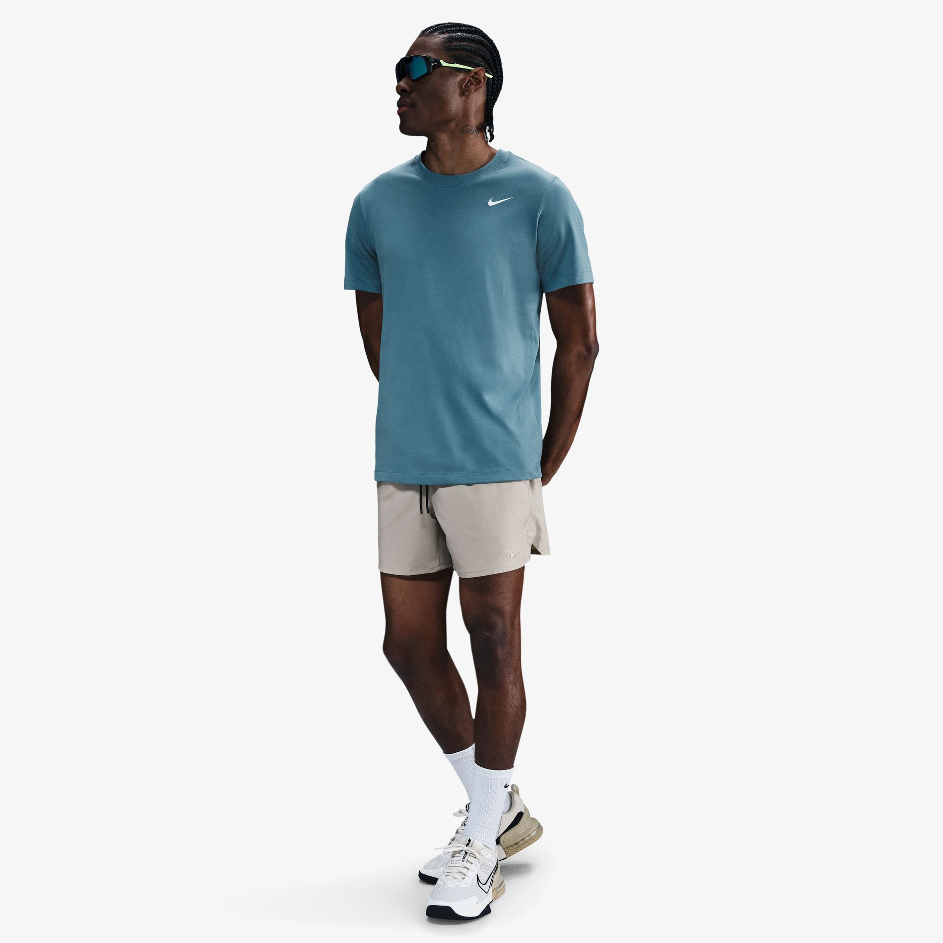 Nike Dri-Fit Erkek Mavi Antrenman T-Shirt