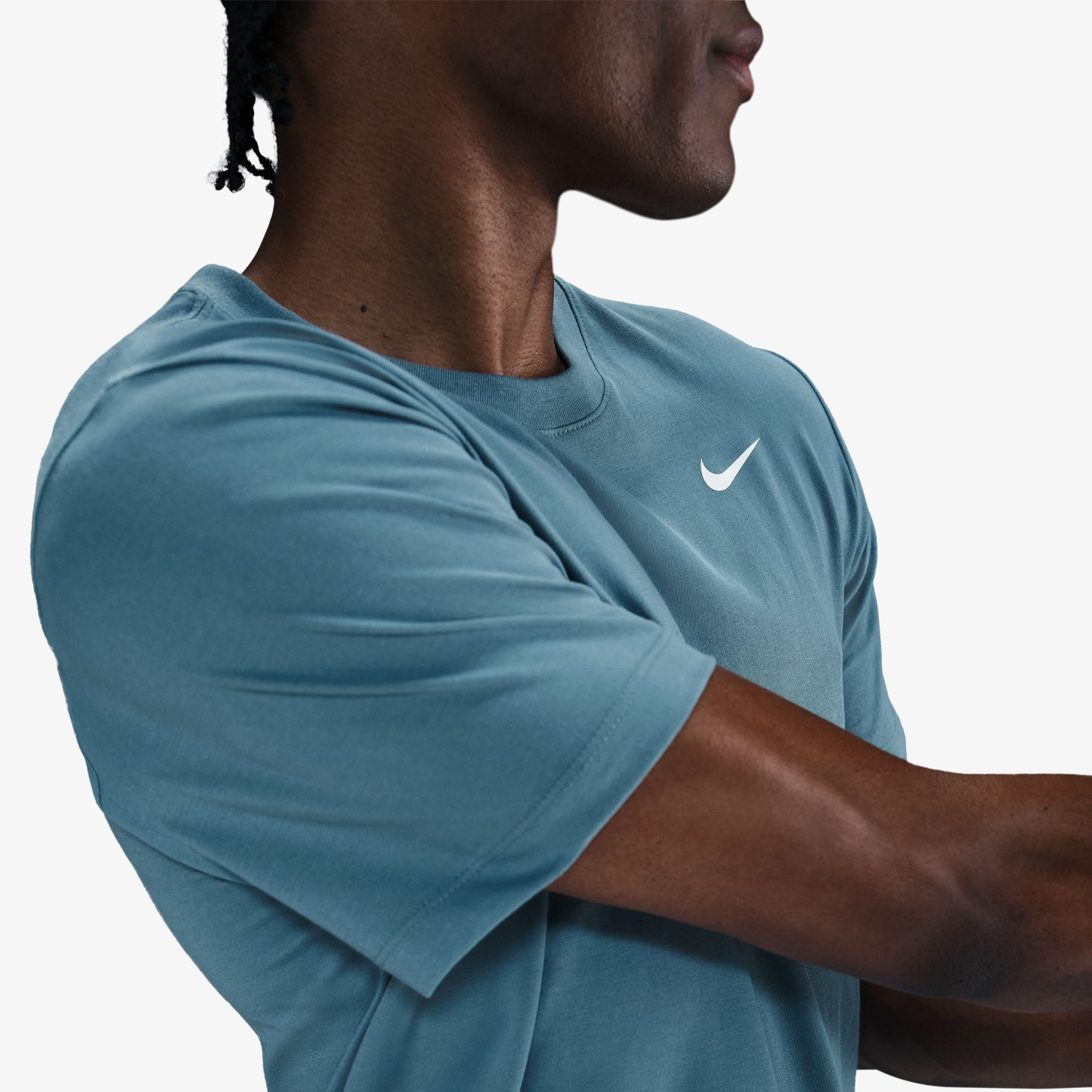 Nike Dri-Fit Erkek Mavi Antrenman T-Shirt