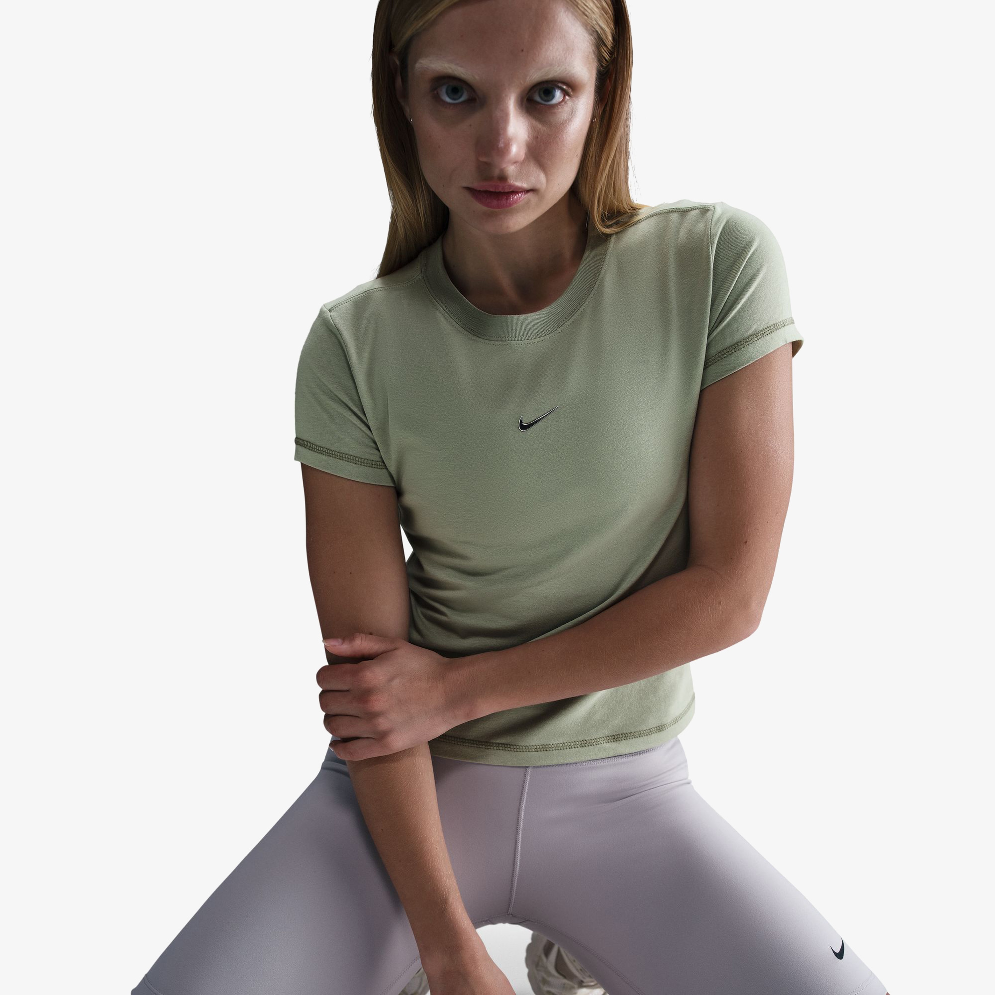 Nike Sportswear Chill Knit Kadın Yeşil T-Shirt