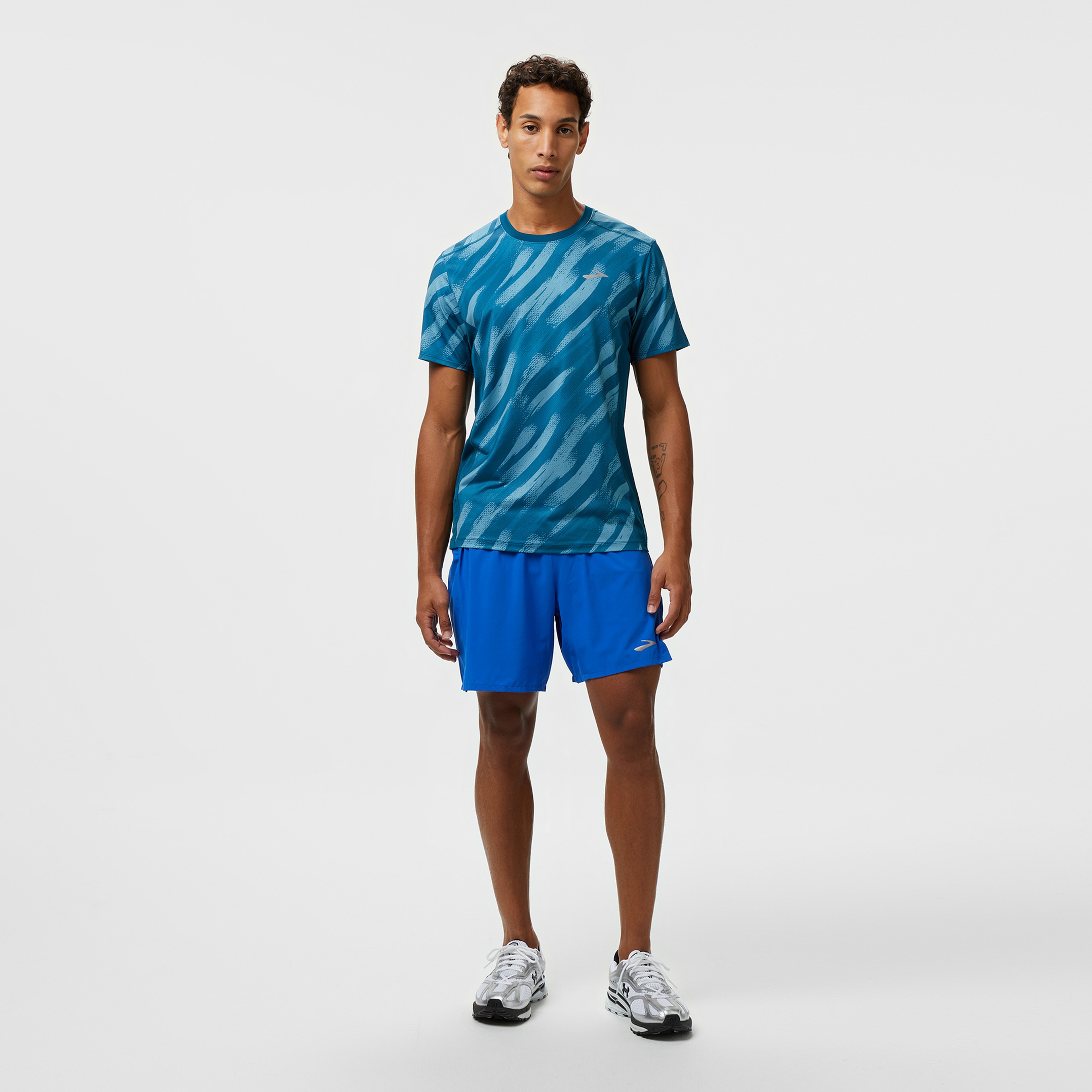 Brooks Journey 7 2-in-1 Erkek Mavi Koşu Şortu