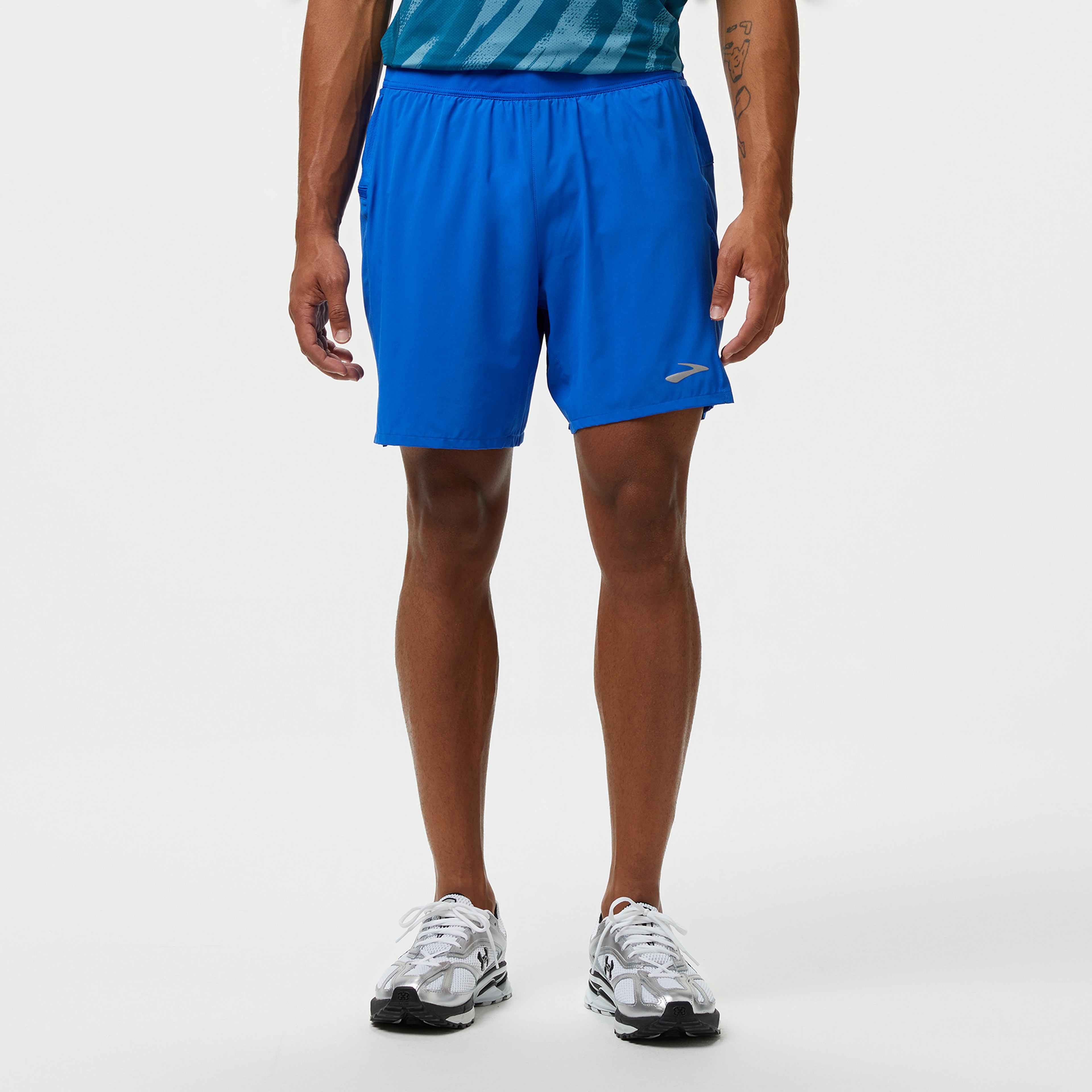 Brooks Journey 7 2-in-1 Erkek Mavi Koşu Şortu