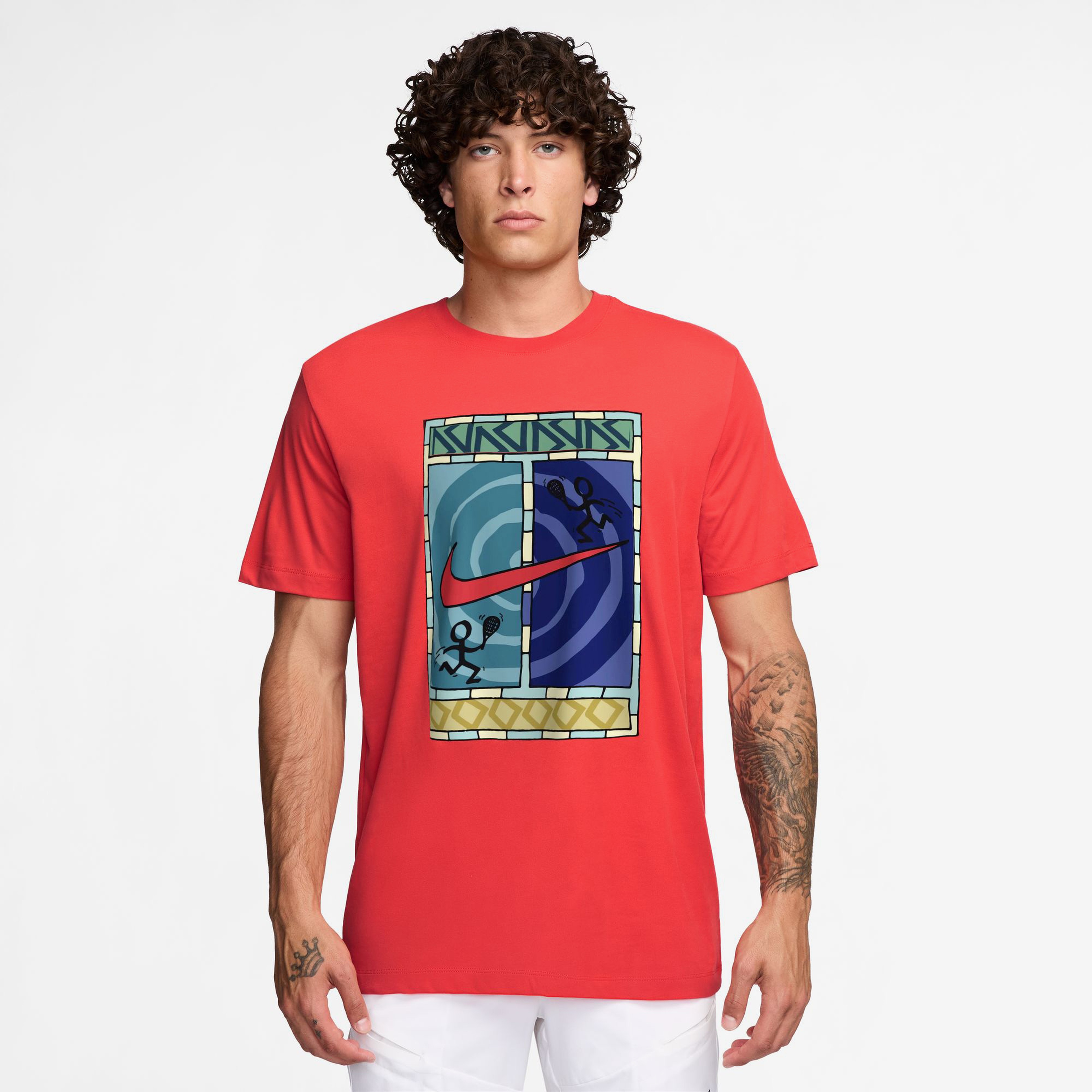 Nike Court Erkek Kırmızı Tenis T-Shirt