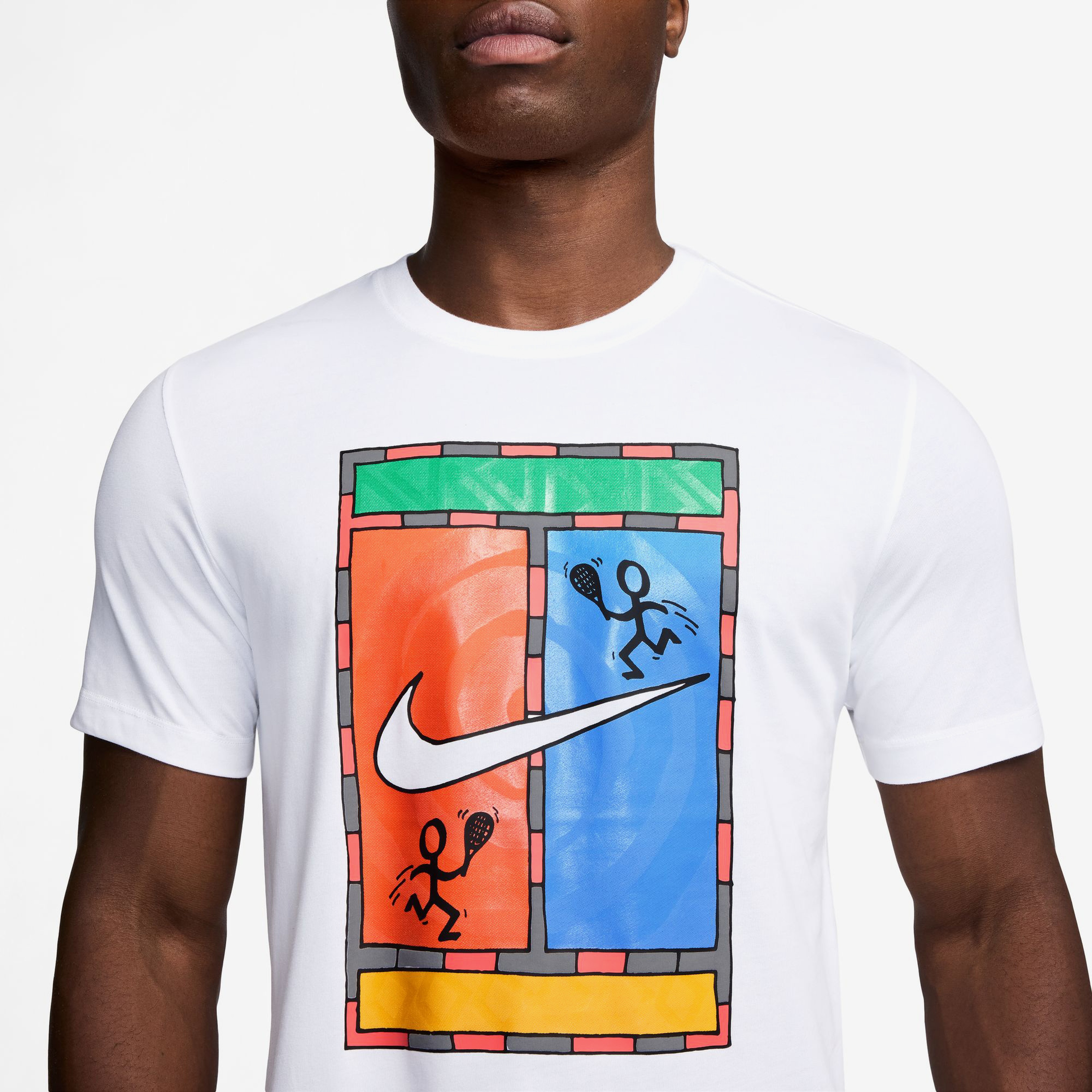 Nike Court Erkek Beyaz Tenis T-Shirt