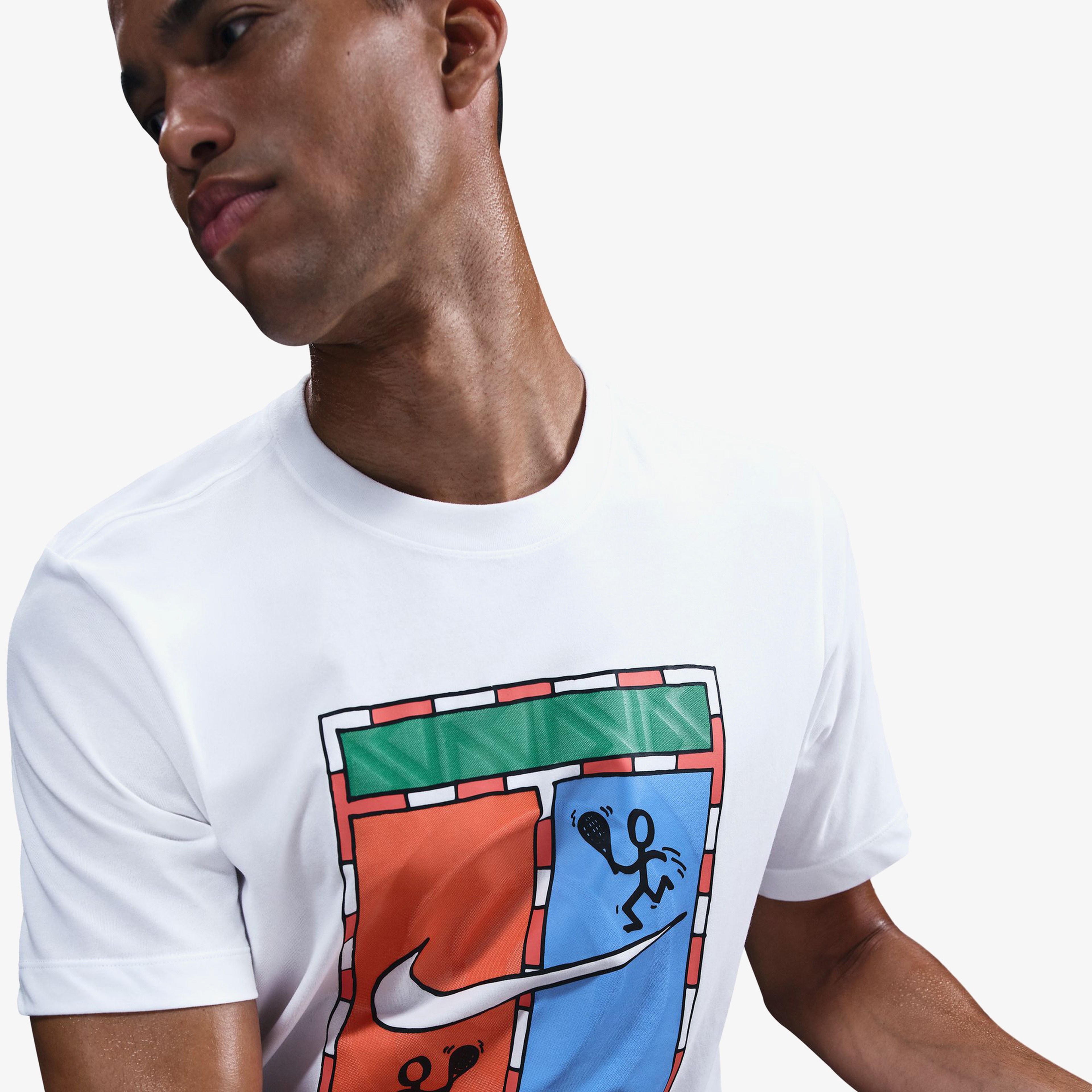 Nike Court Erkek Beyaz Tenis T-Shirt