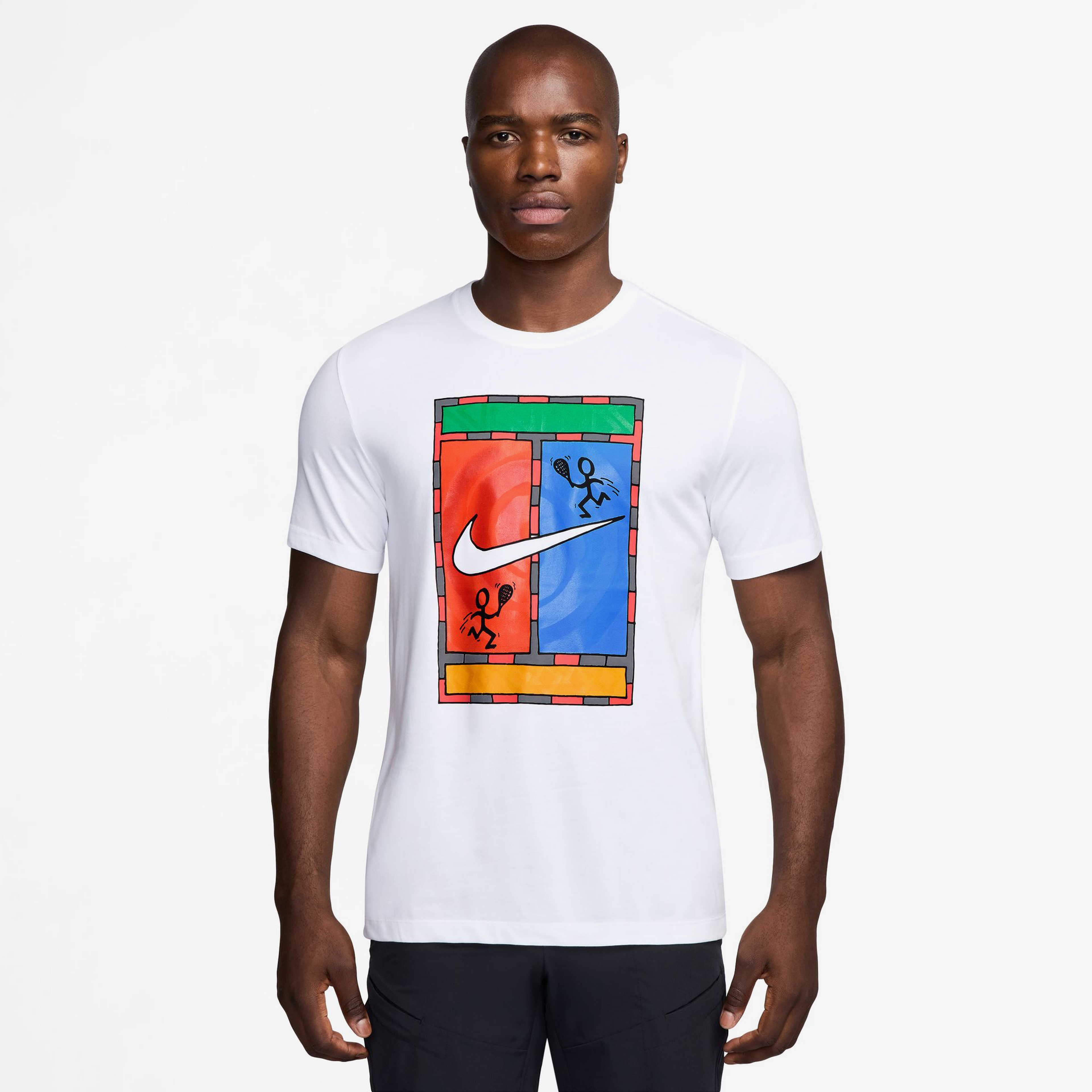 Nike Court Erkek Beyaz Tenis T-Shirt