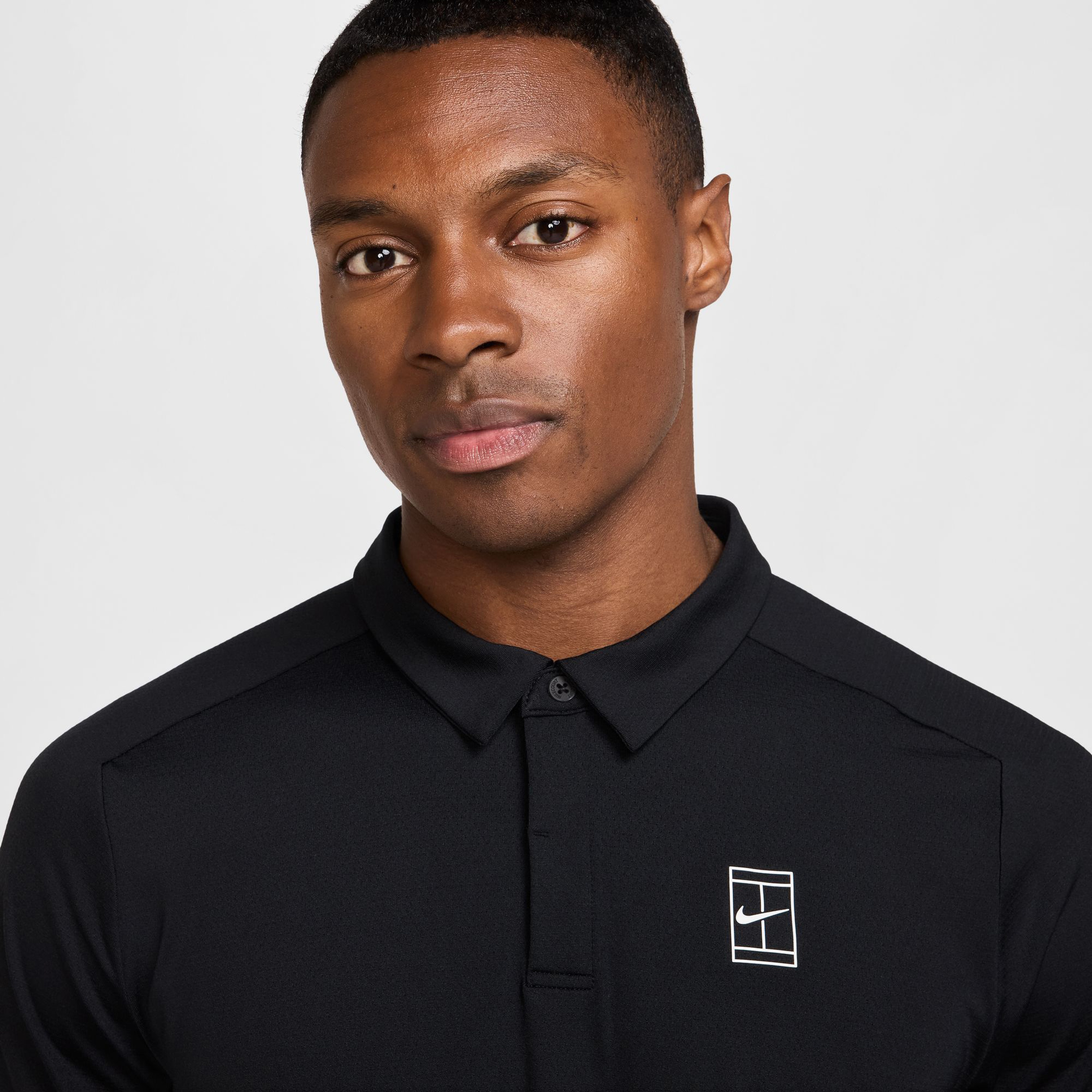 Nike Court Advantage Erkek Siyah Tenis Polo