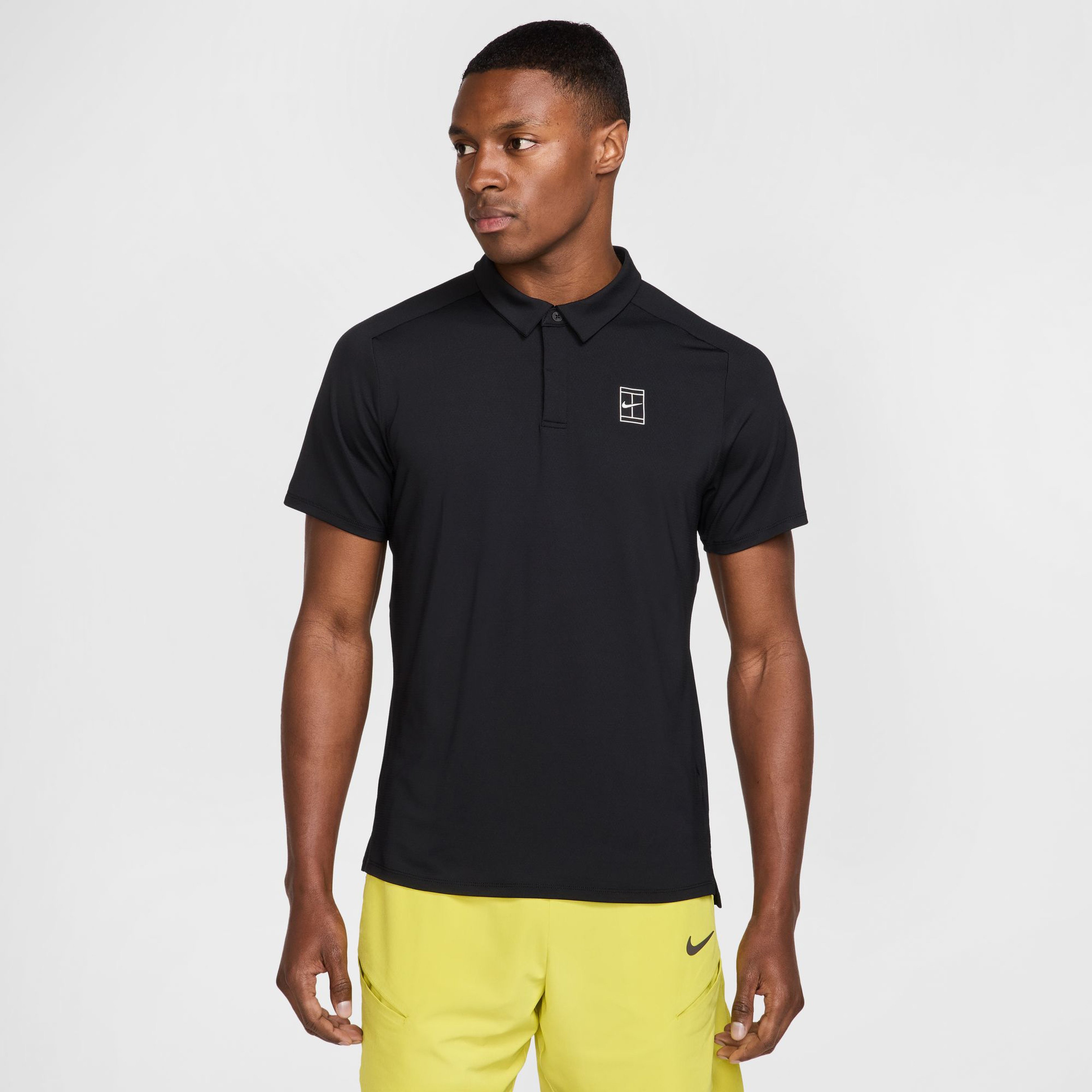 Nike Court Advantage Erkek Siyah Tenis Polo