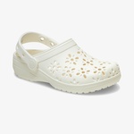 Crocs Classic Floral Cut Out Clog Kadın Krem Terlik