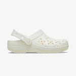 Crocs Classic Floral Cut Out Clog Kadın Krem Terlik
