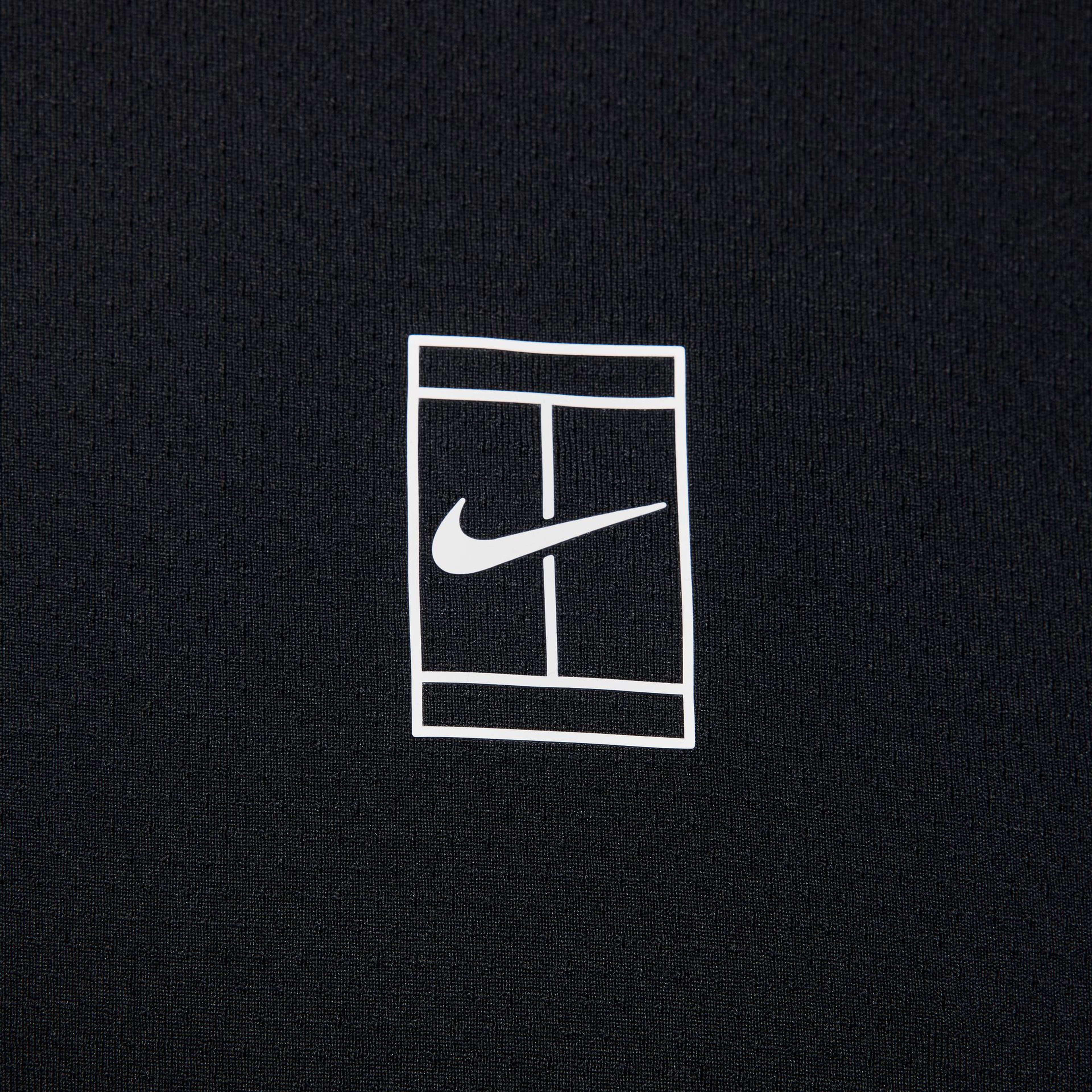 Nike Court Advantage Erkek Siyah Tenis Polo