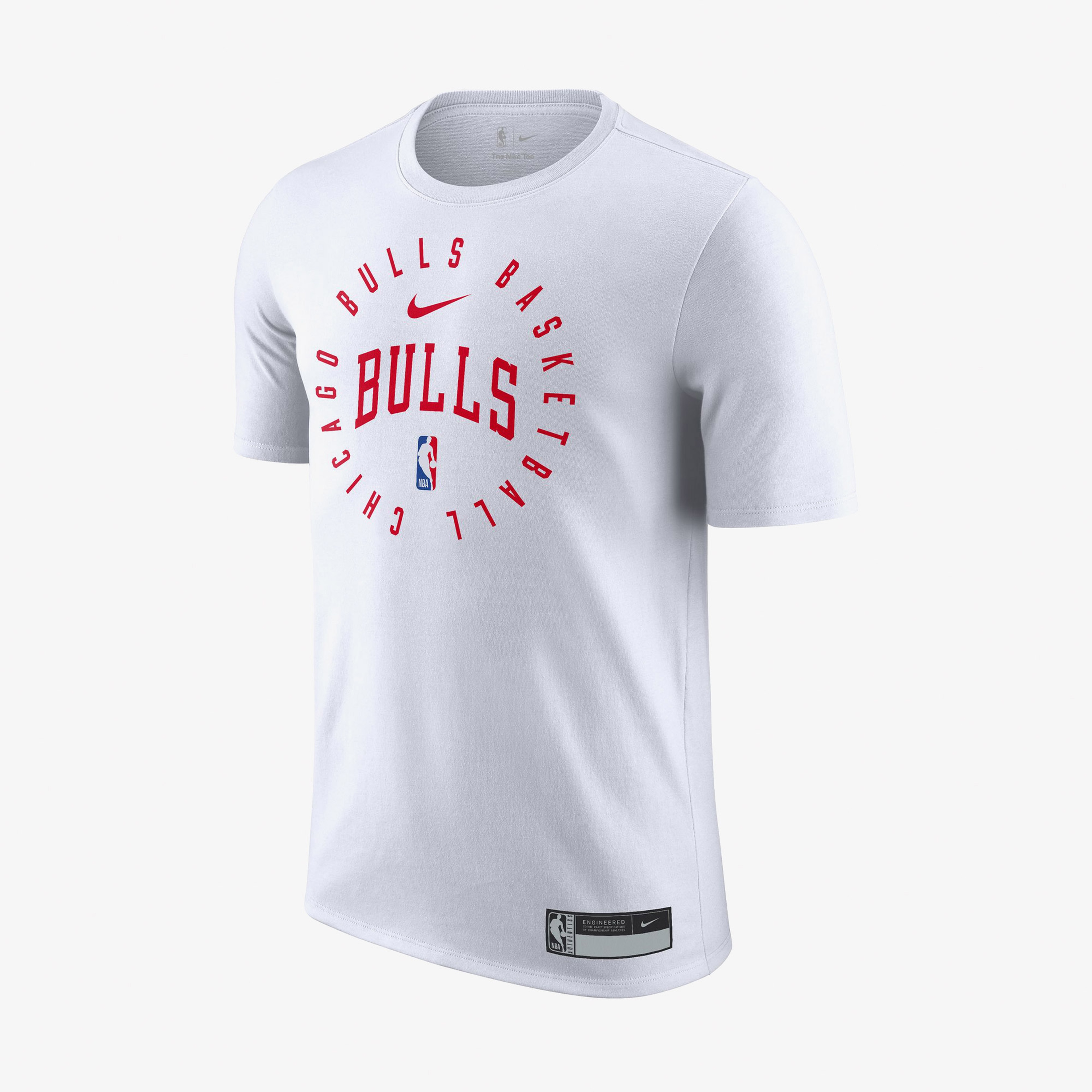 Nike Chicago Bulls Practice Erkek Beyaz Basketbol T-Shirt