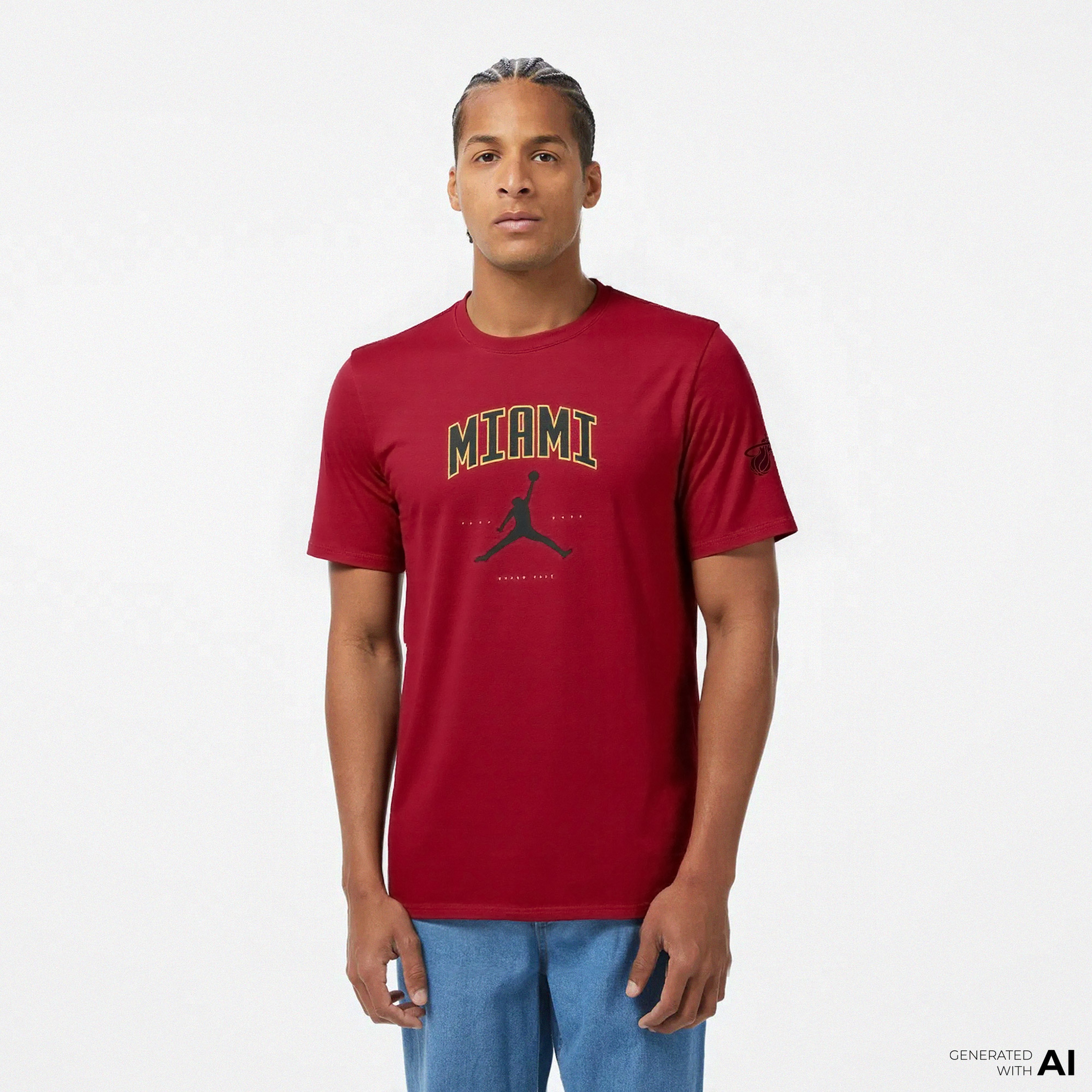 Nike Miami Heat Essential Erkek Kırmızı Basketbol T-Shirt