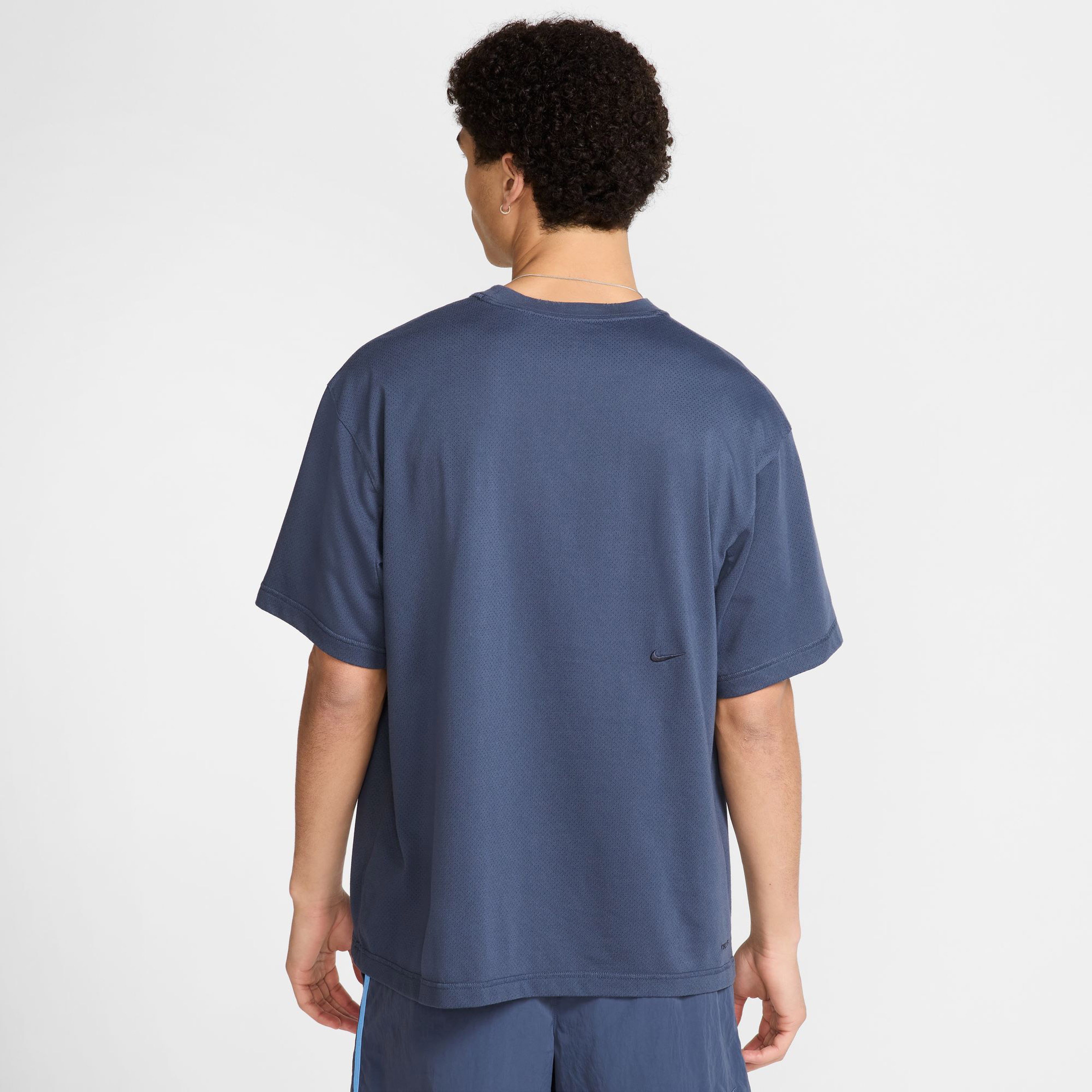 Nike Dri-FIT Heritage Perf Top Ss Erkek Mavi T-Shirt