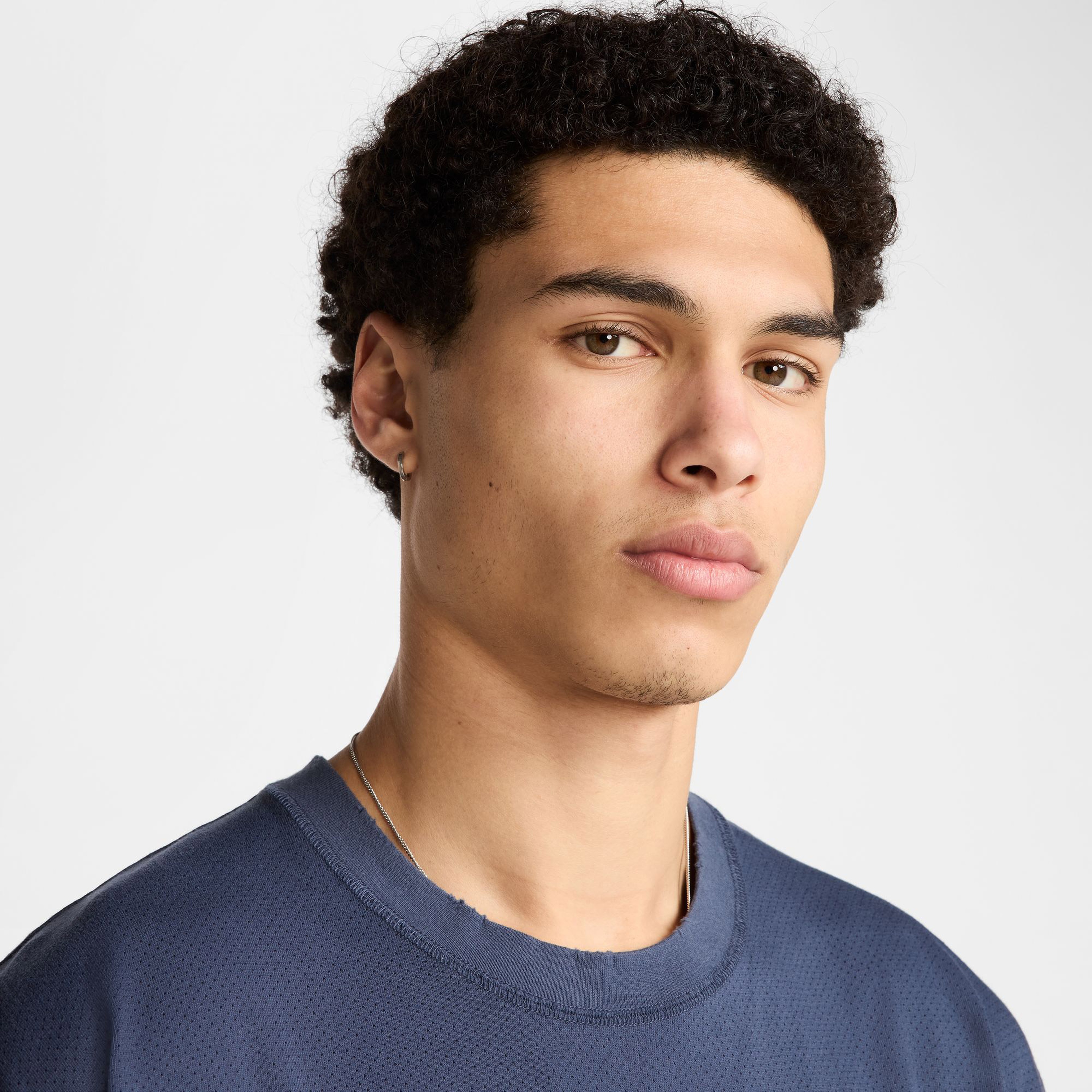 Nike Dri-FIT Heritage Perf Top Ss Erkek Mavi T-Shirt