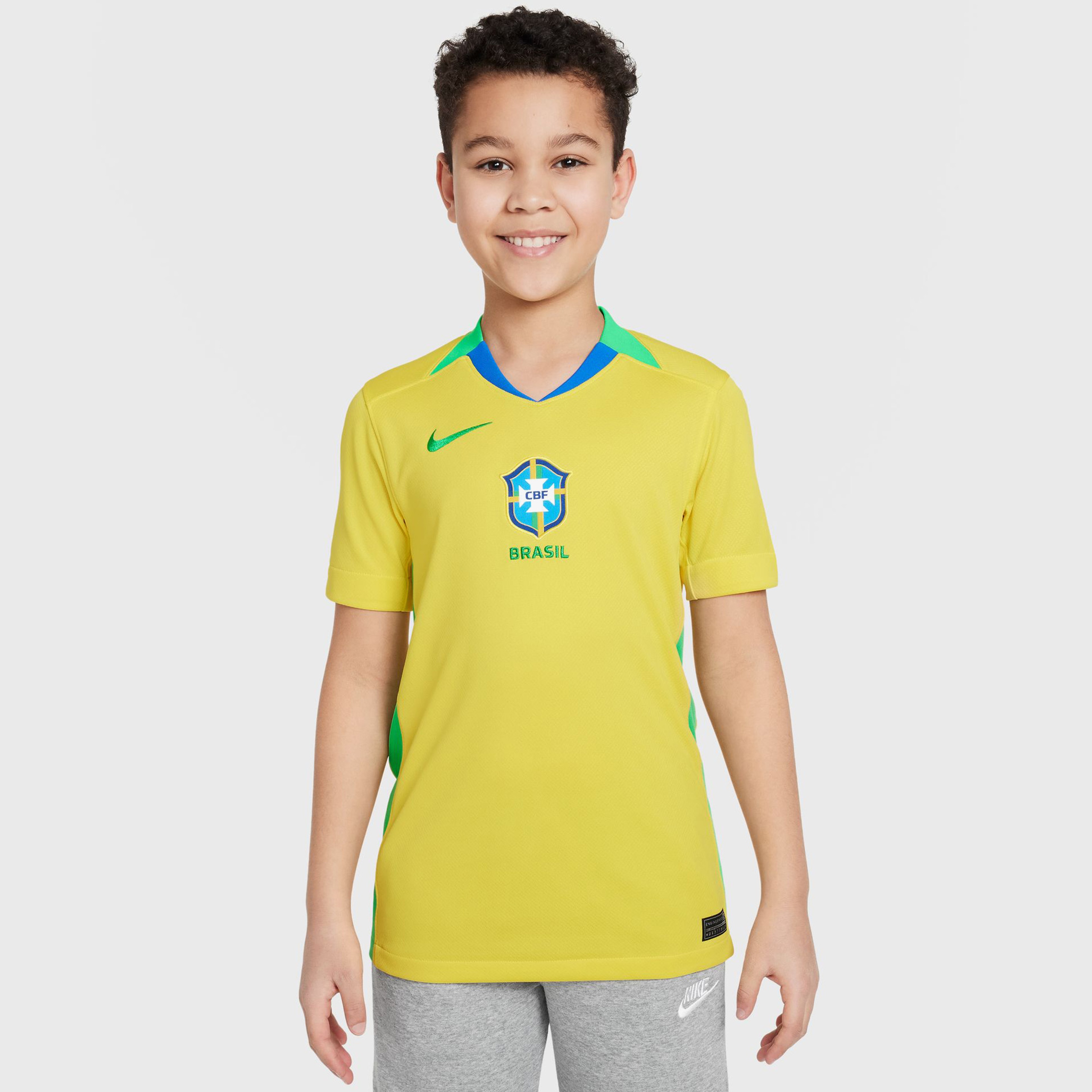 Nike Brazil 2025 Stadium Home Çocuk Sarı Forma