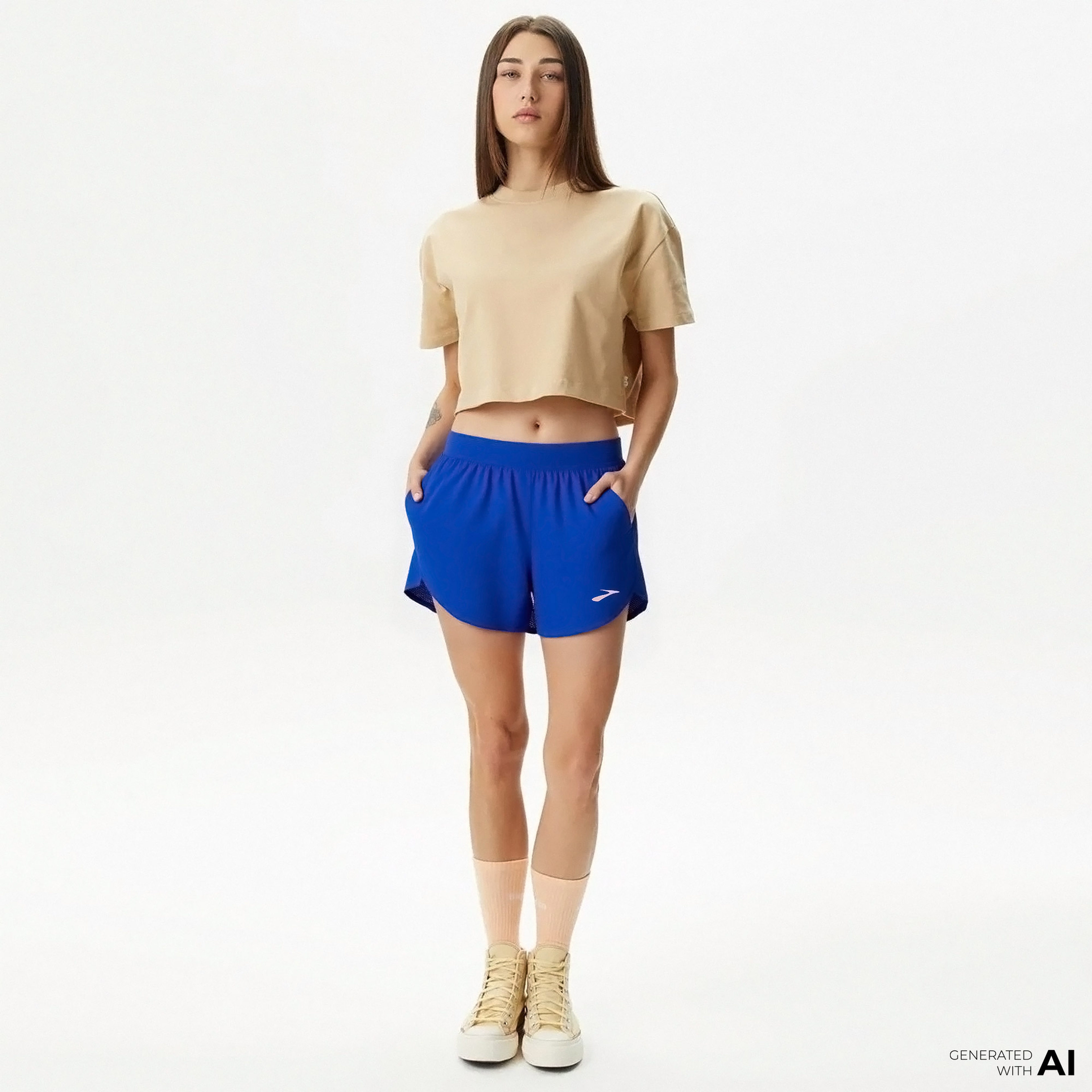 Brooks Elite 2 Split Kadın Lacivert Koşu Şortu