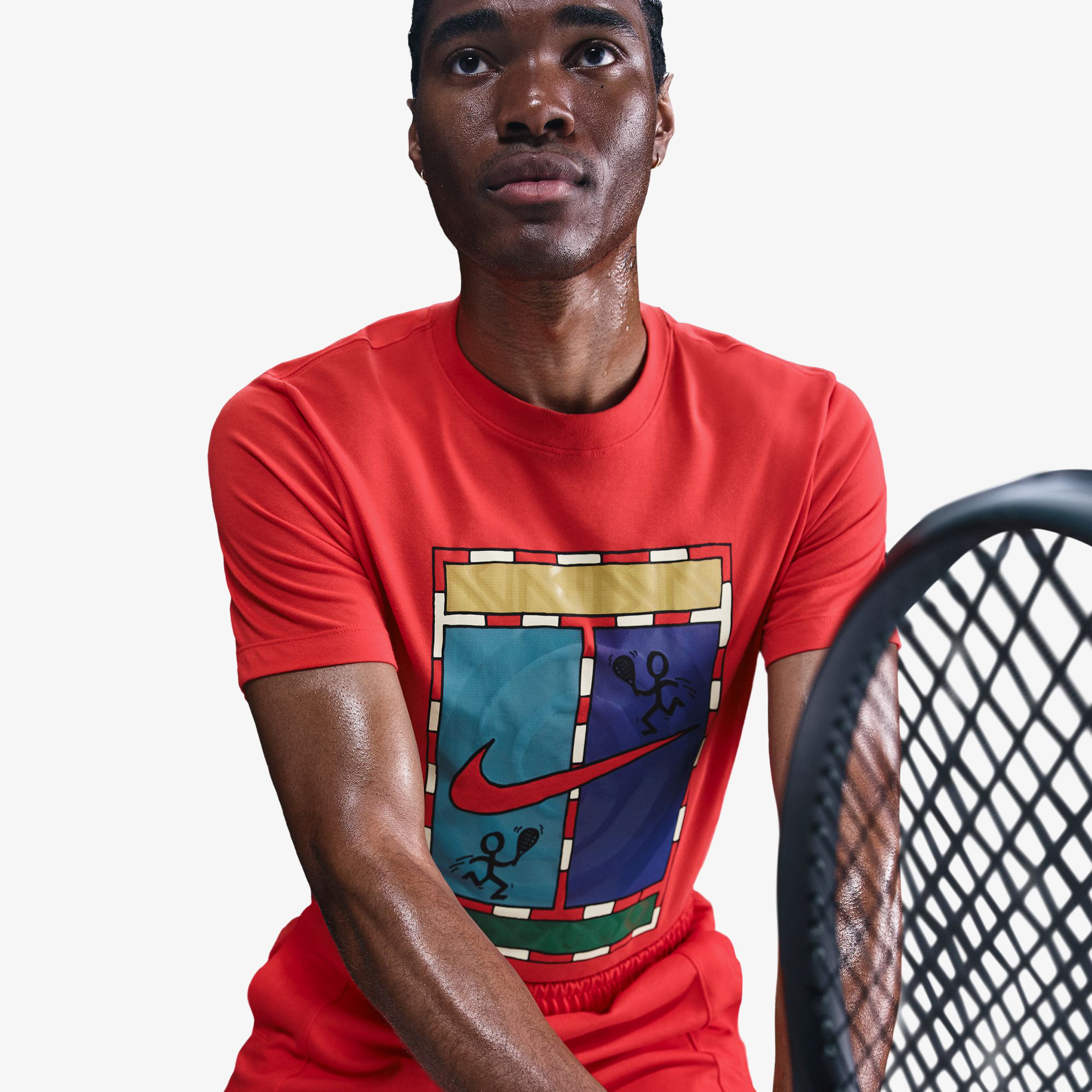 Nike Court Erkek Kırmızı Tenis T-Shirt