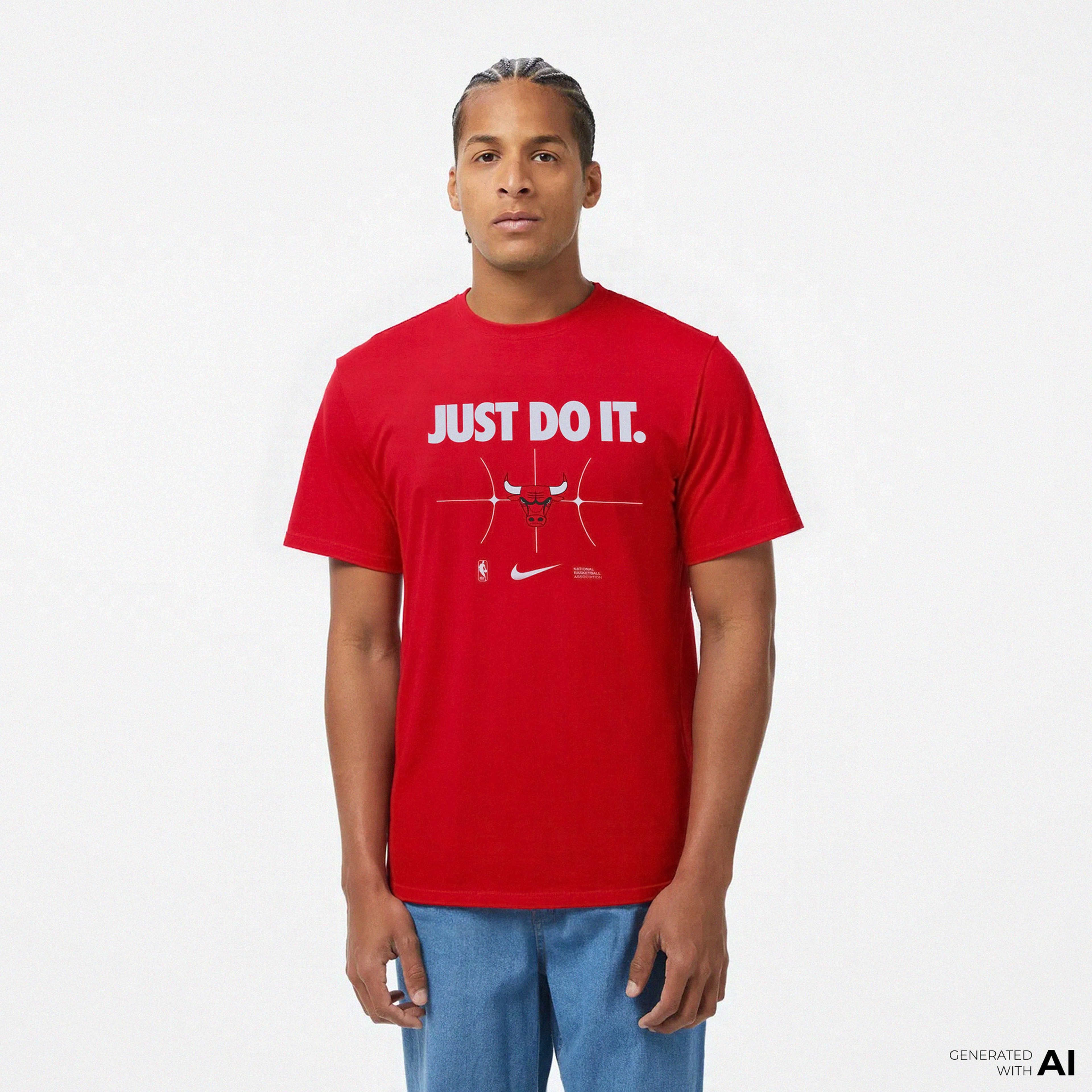 Nike Chicago Bulls Essential NBA Erkek Kırmızı Basketbol T-Shirt