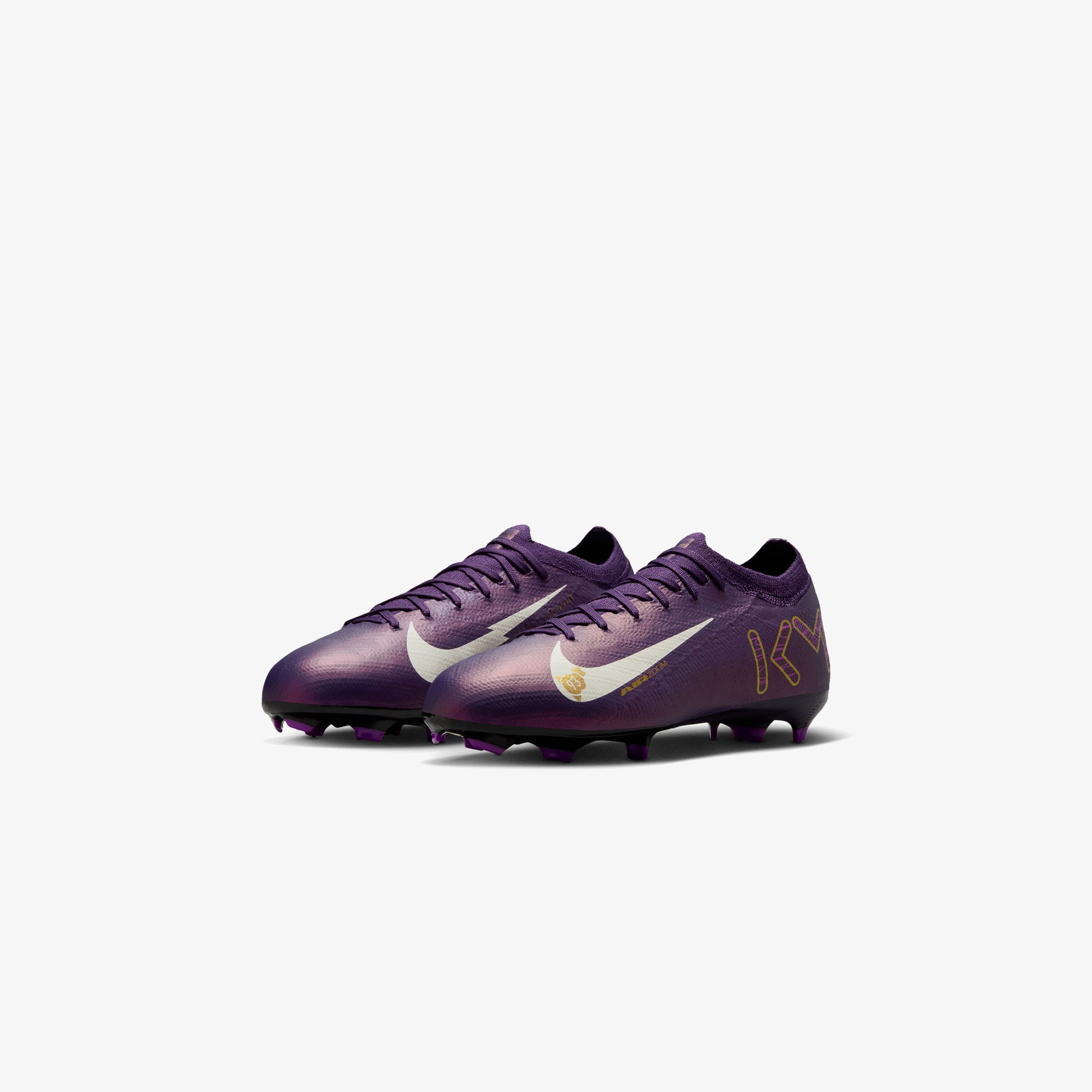 Nike Jr. Mercurial Vapor 16 Pro "Kylian Mbappe" Çocuk Mor Çim Saha Kramponu