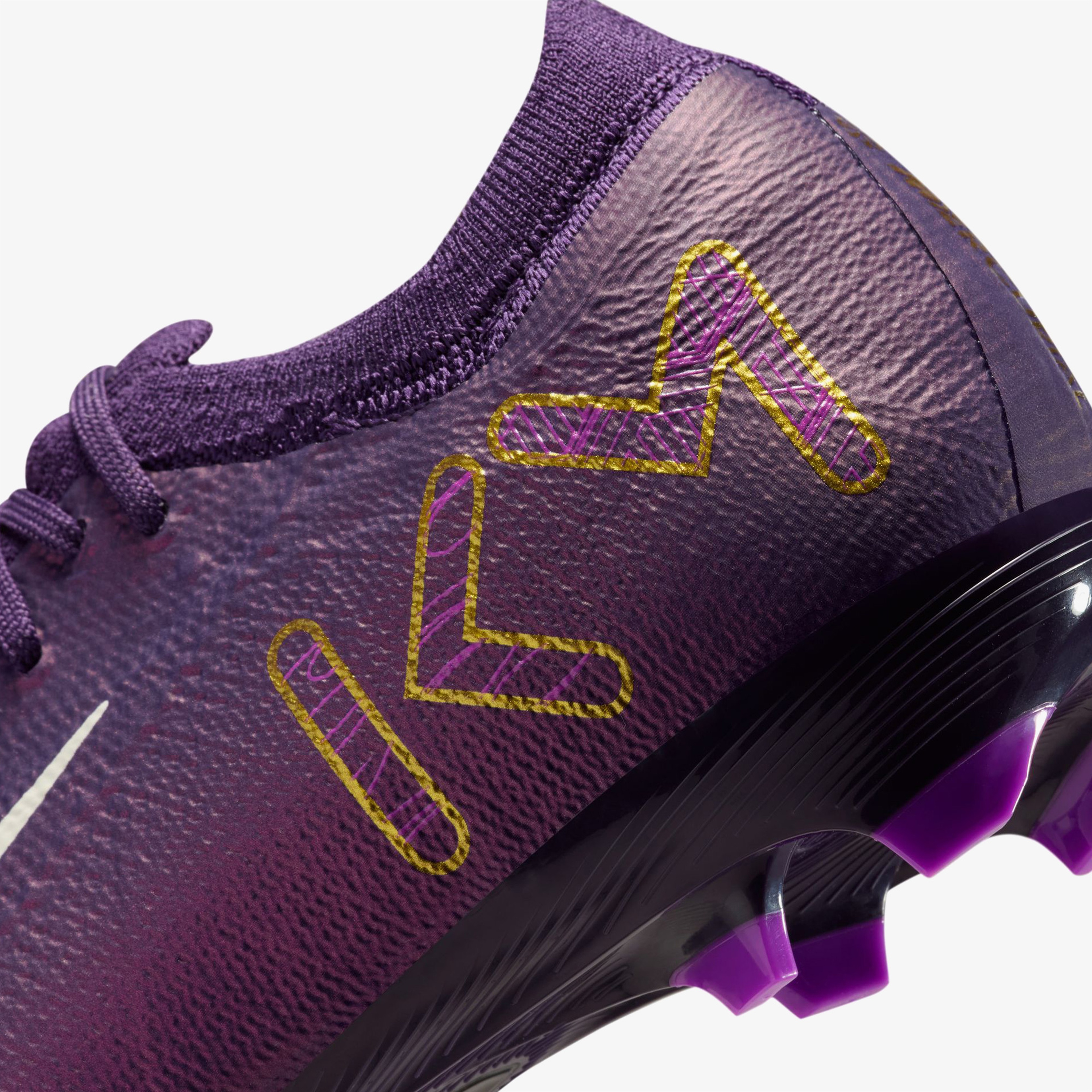 Nike Jr. Mercurial Vapor 16 Pro "Kylian Mbappe" Çocuk Mor Çim Saha Kramponu
