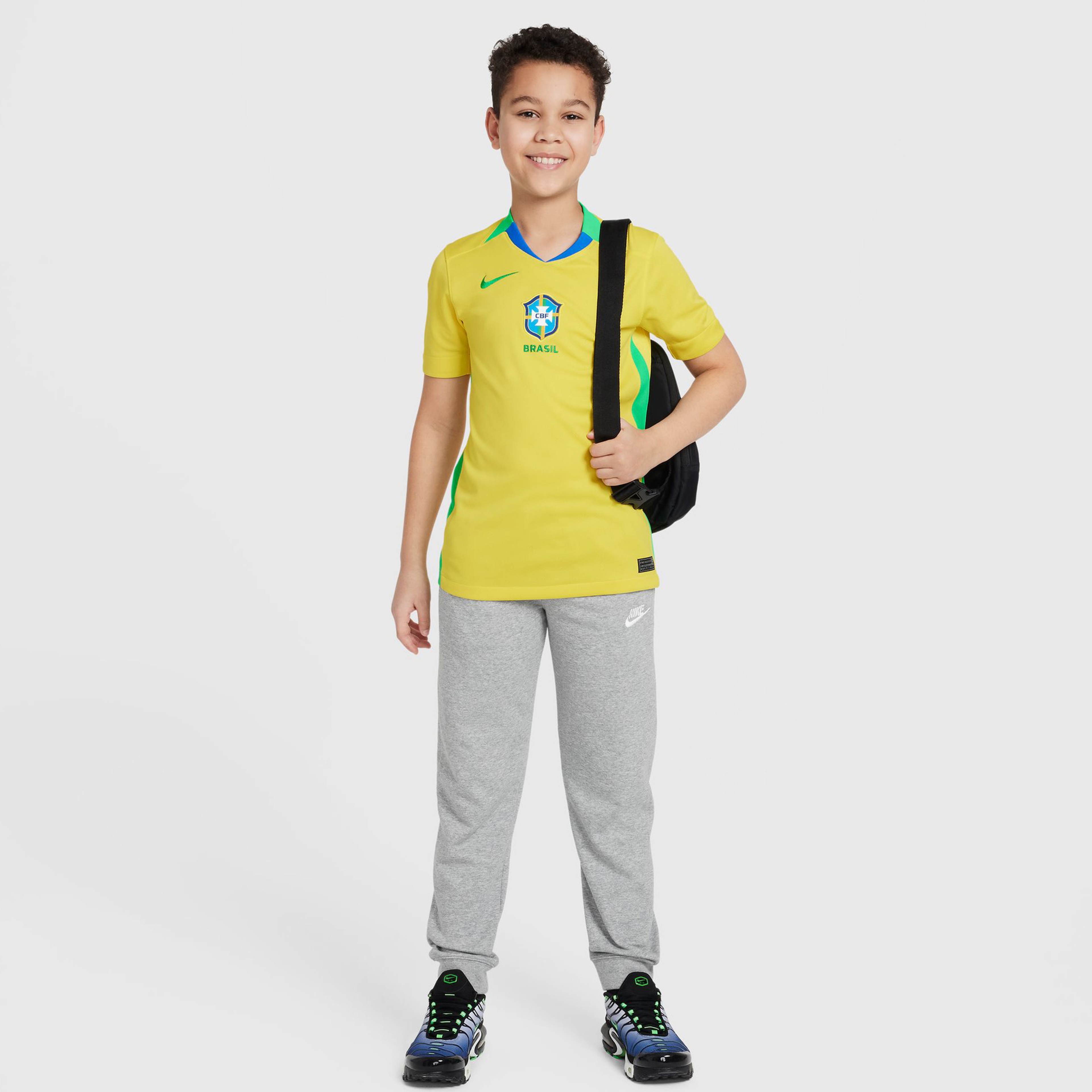 Nike Brazil 2025 Stadium Home Çocuk Sarı Forma