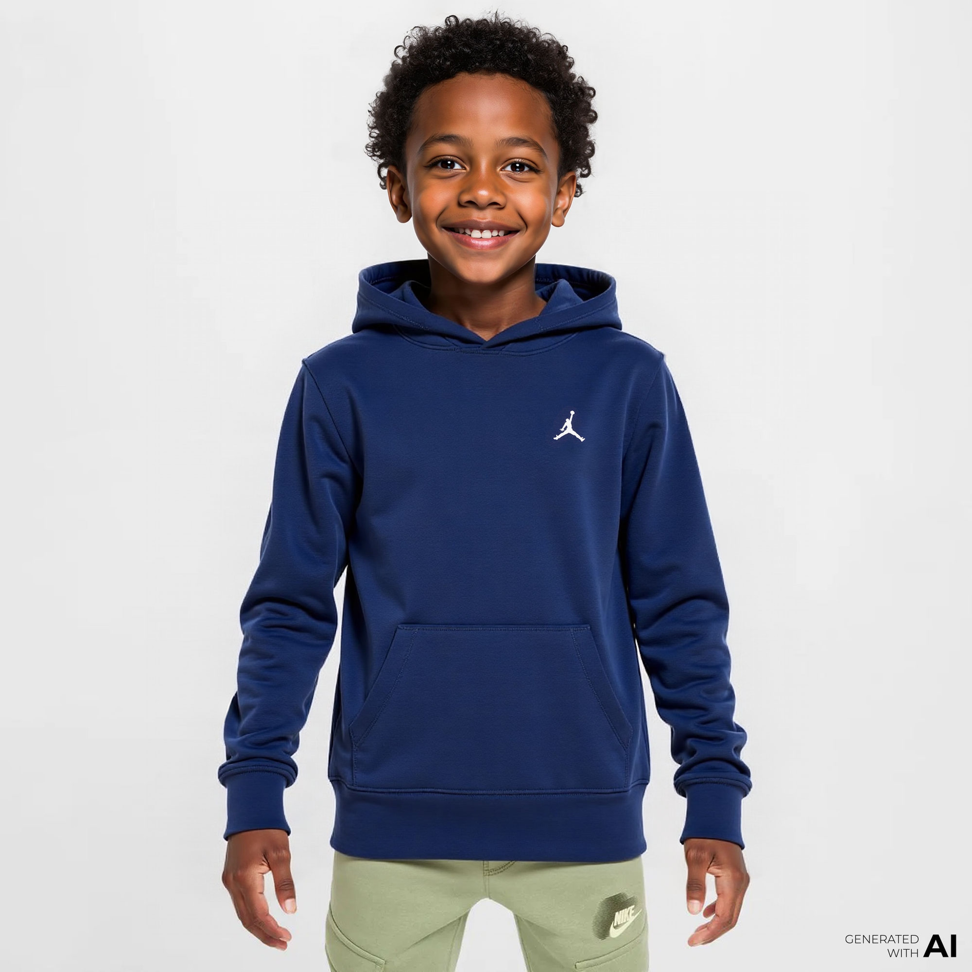 Jordan MJ Brooklyn French Terry Pullover Çocuk Lacivert Sweatshirt