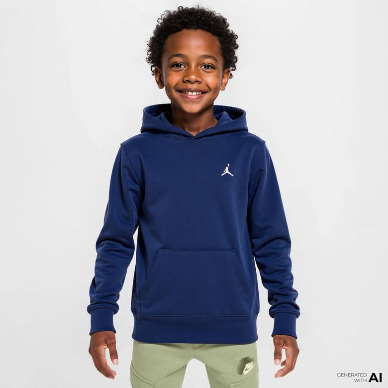 Jordan MJ Brooklyn French Terry Pullover Çocuk Lacivert Sweatshirt