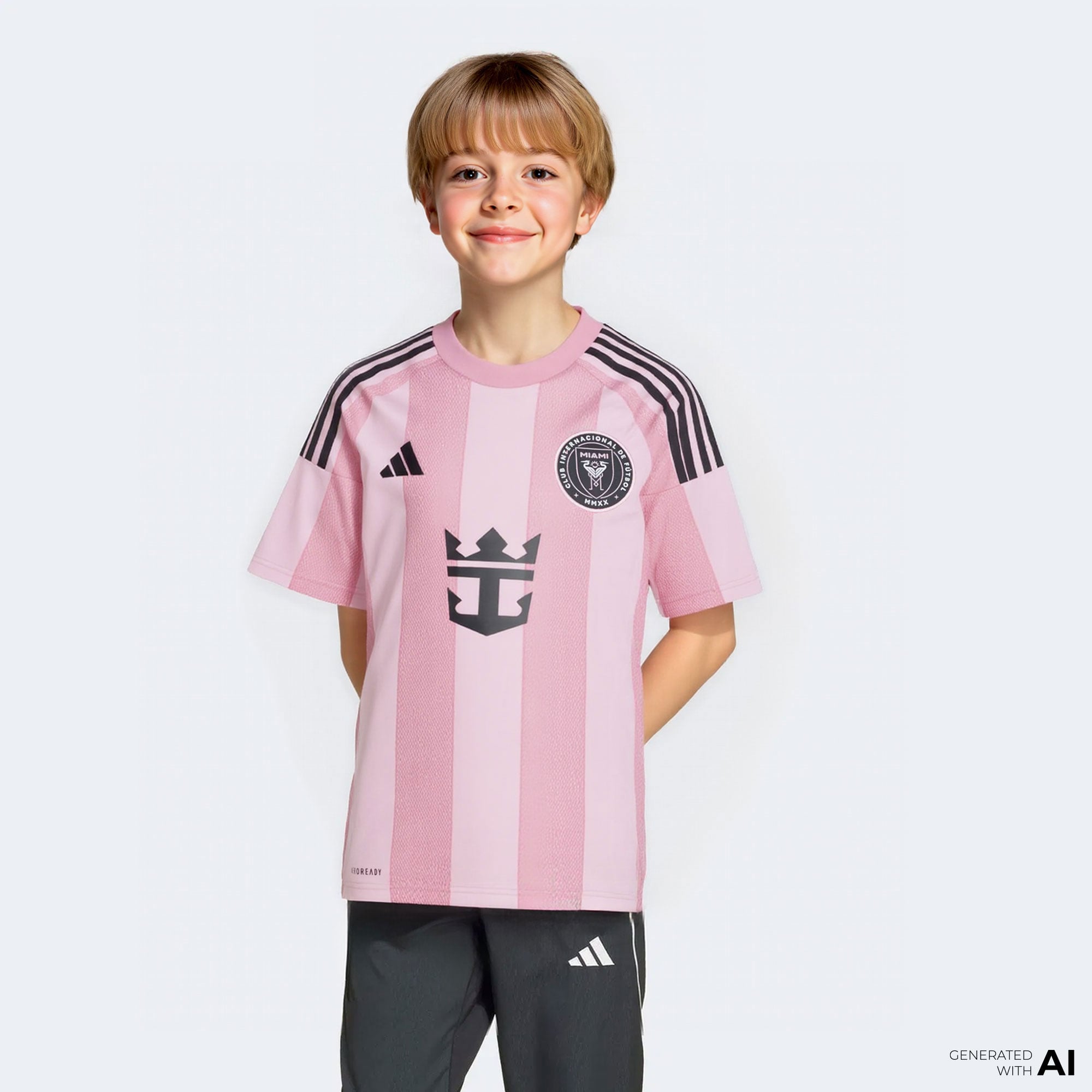 adidas Inter Miami Fc Çocuk Pembe Futbol Forması