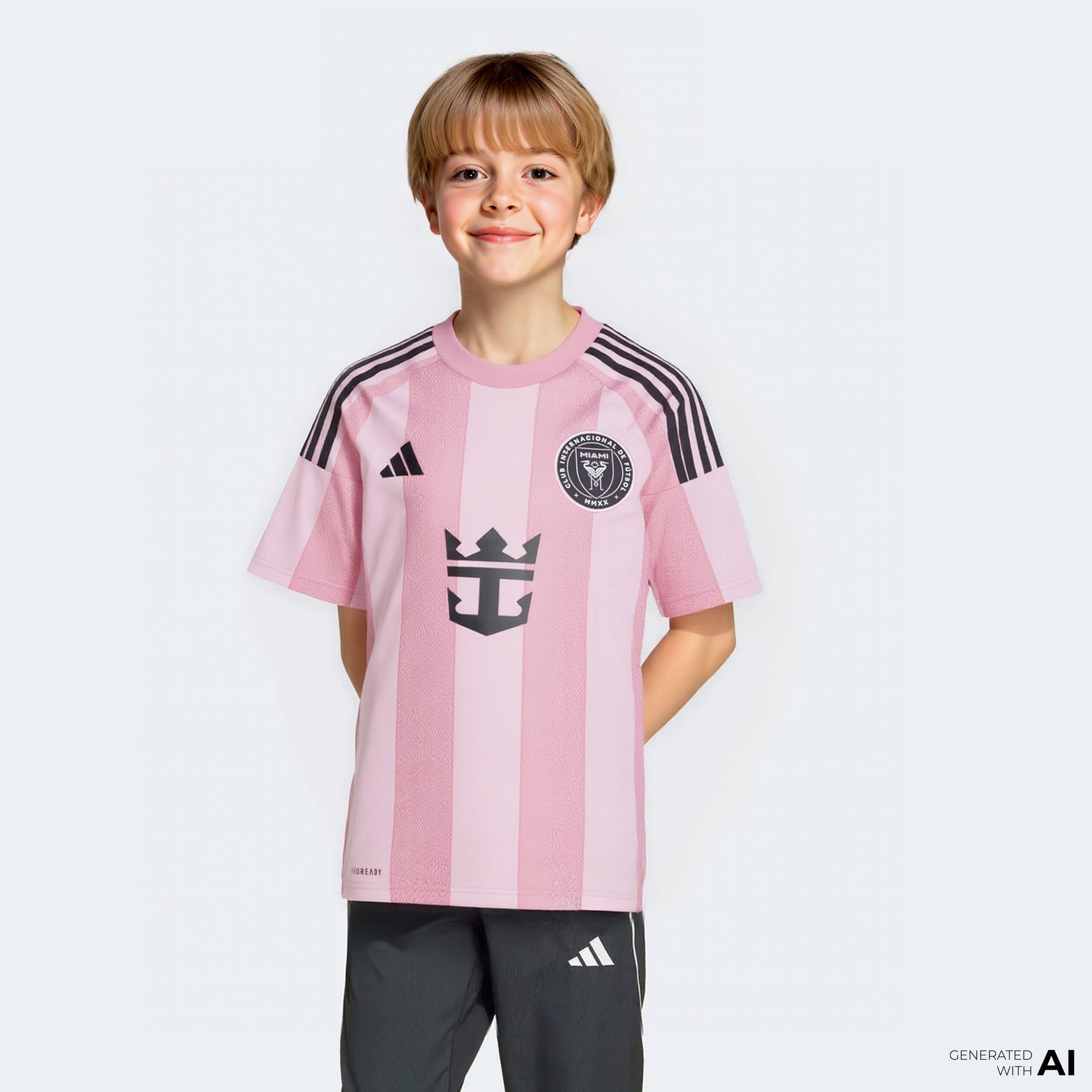 adidas Inter Miami Fc Çocuk Pembe Futbol Forması